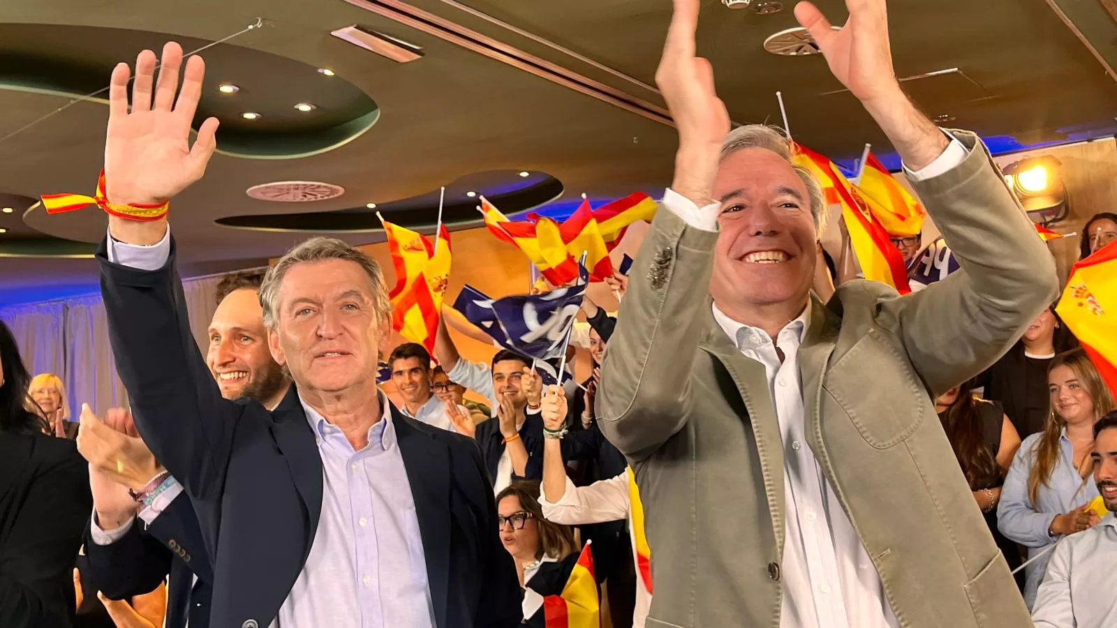 Acto público de Alberto Núñez Feijóo en Huesca. Foto Mercedes Manterola