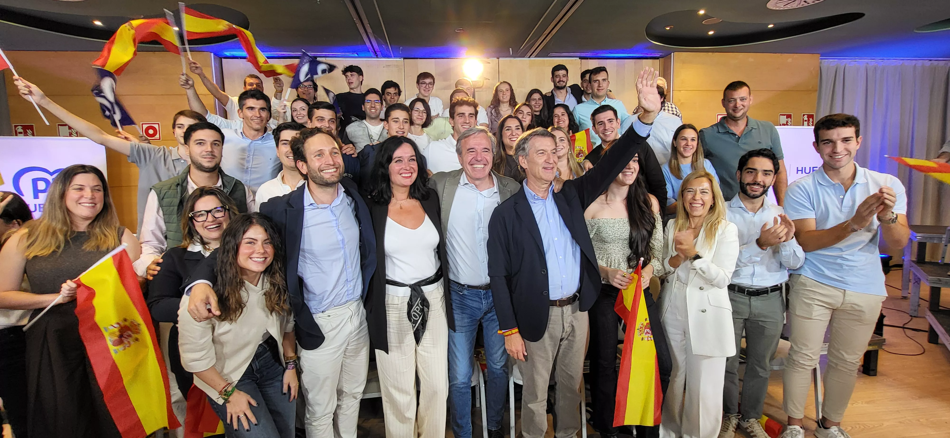 Acto público de Alberto Núñez Feijóo en Huesca. Foto Mercedes Manterola