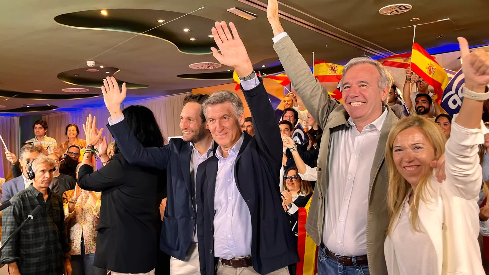 Acto público de Alberto Núñez Feijóo en Huesca. Foto Mercedes Manterola