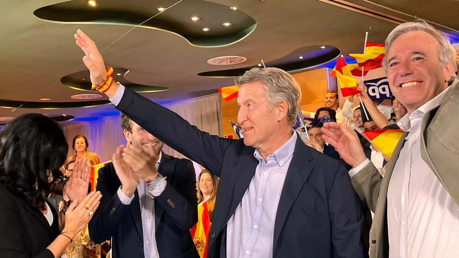 Acto público de Alberto Núñez Feijóo en Huesca. Foto Mercedes Manterola