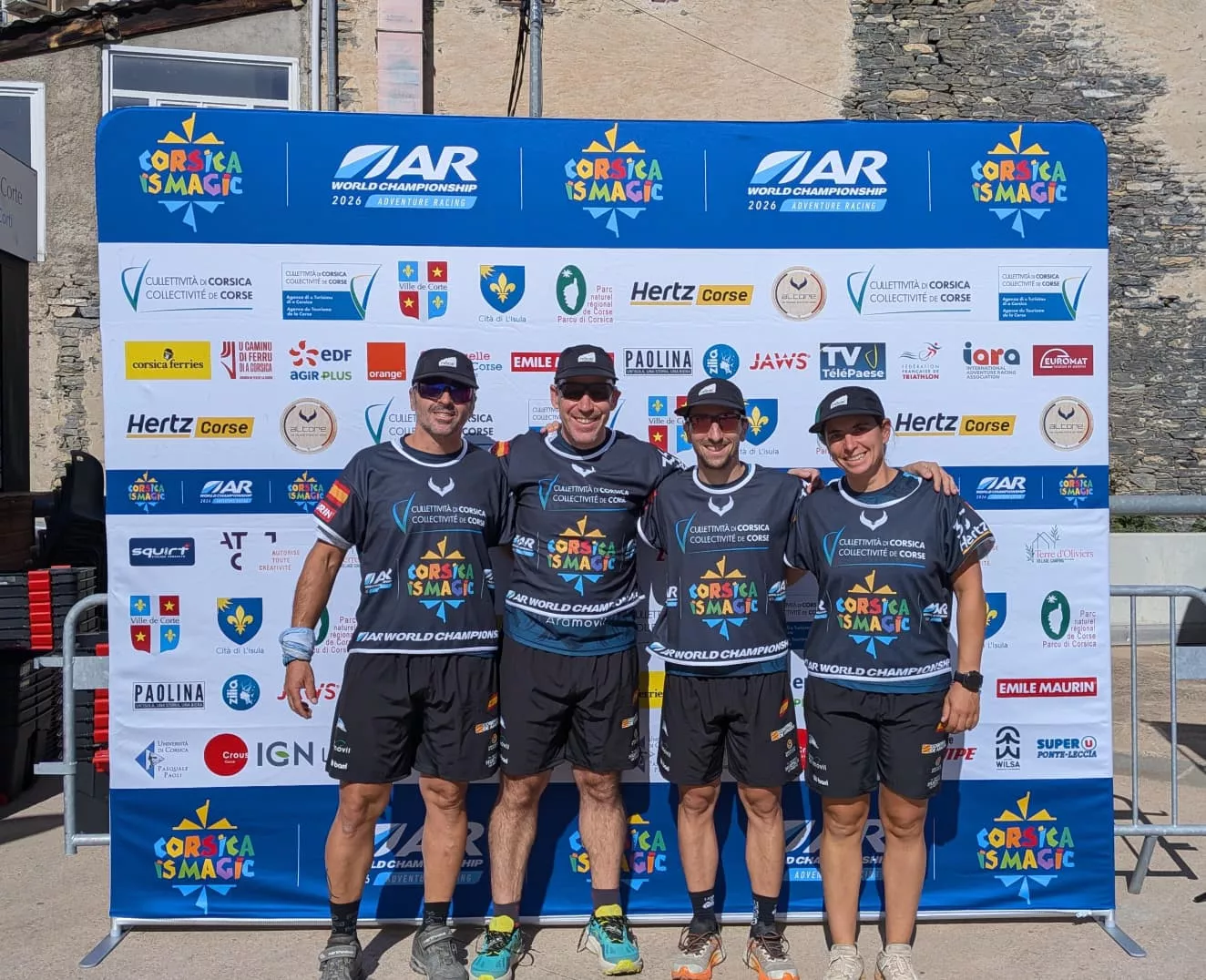 Foto de equipo previa a la prueba