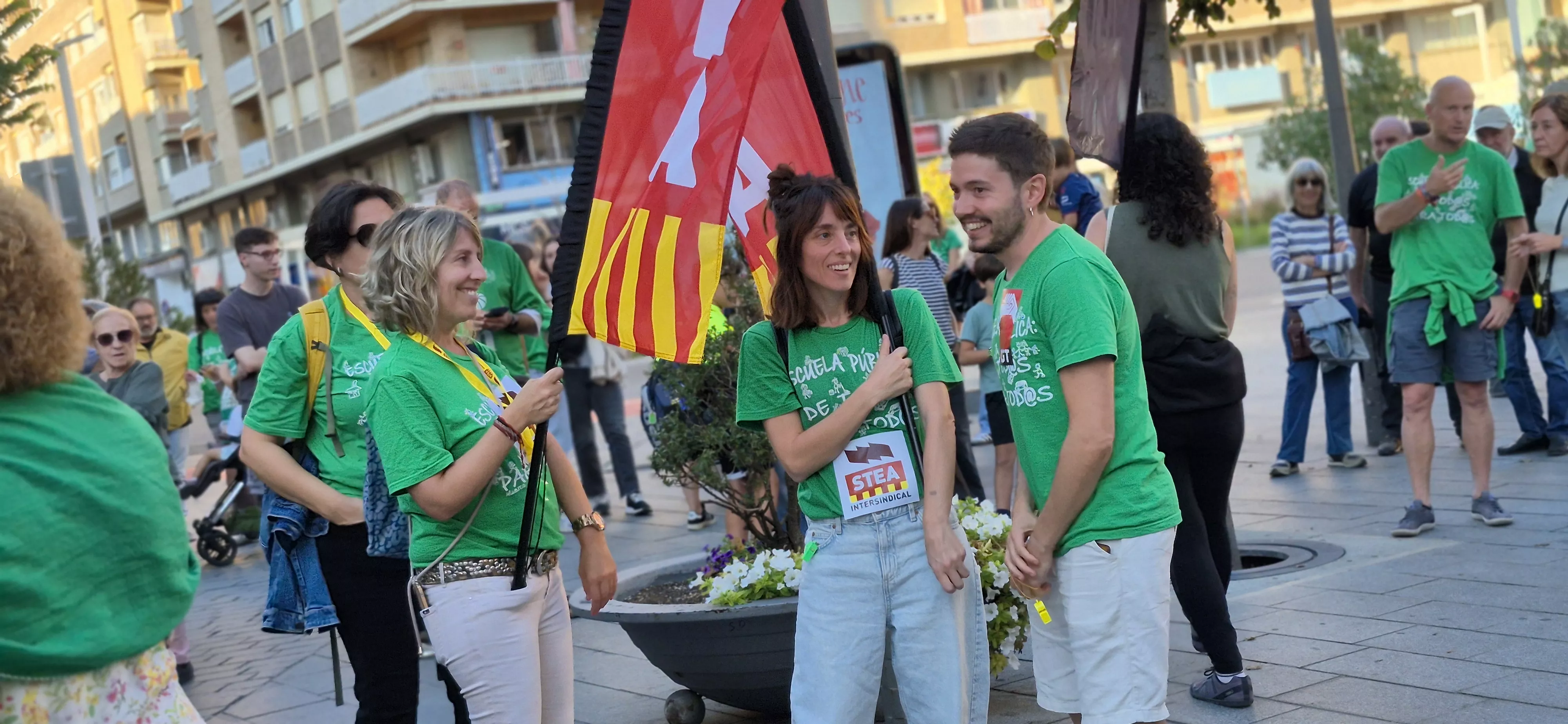 Manifestación de educación en Huesca. Foto Myriam Martínez