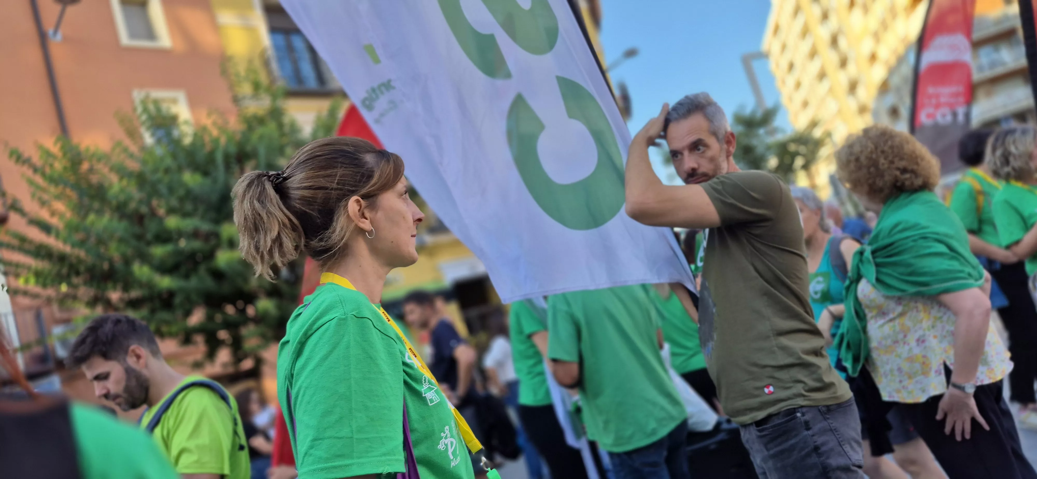 Manifestación de educación en Huesca. Foto Myriam Martínez