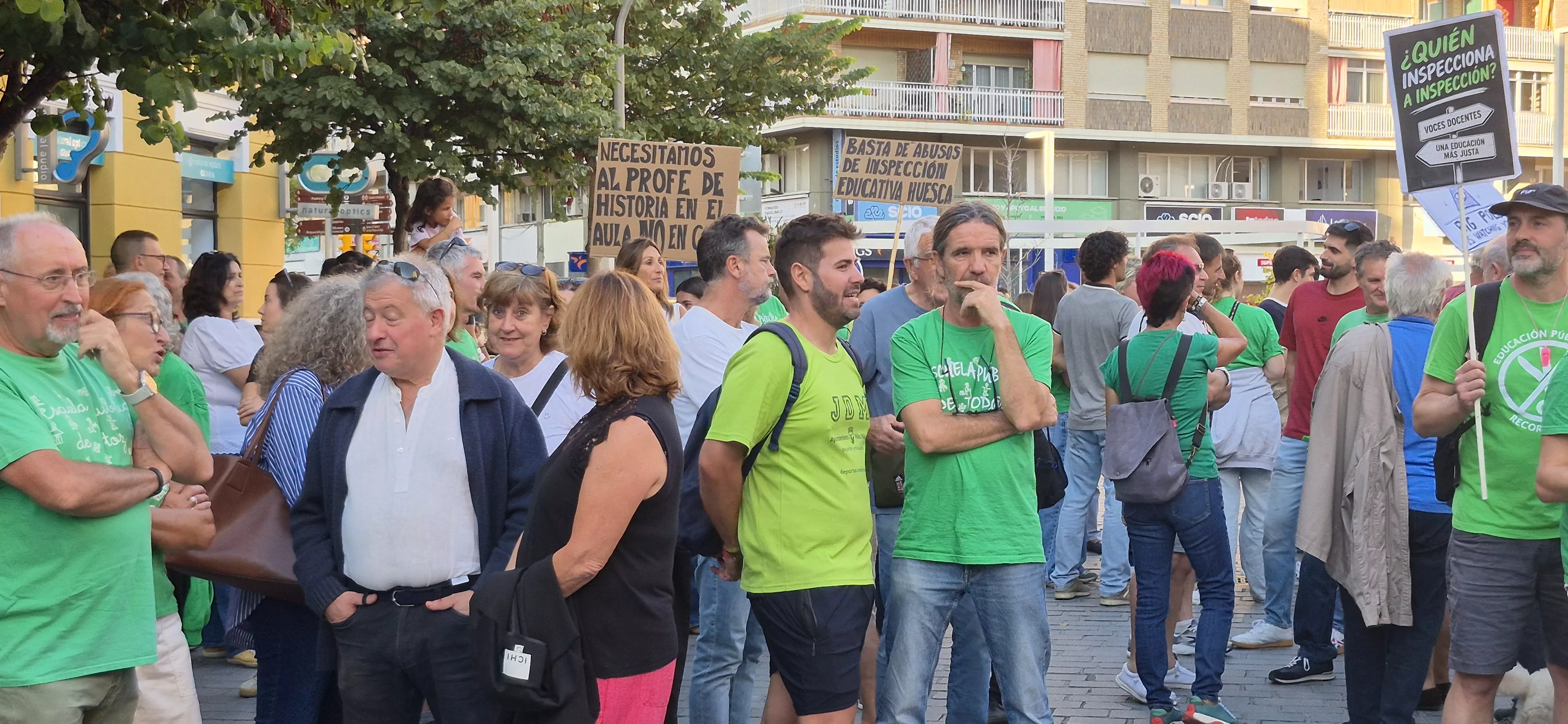 Manifestación de educación en Huesca. Foto Myriam Martínez
