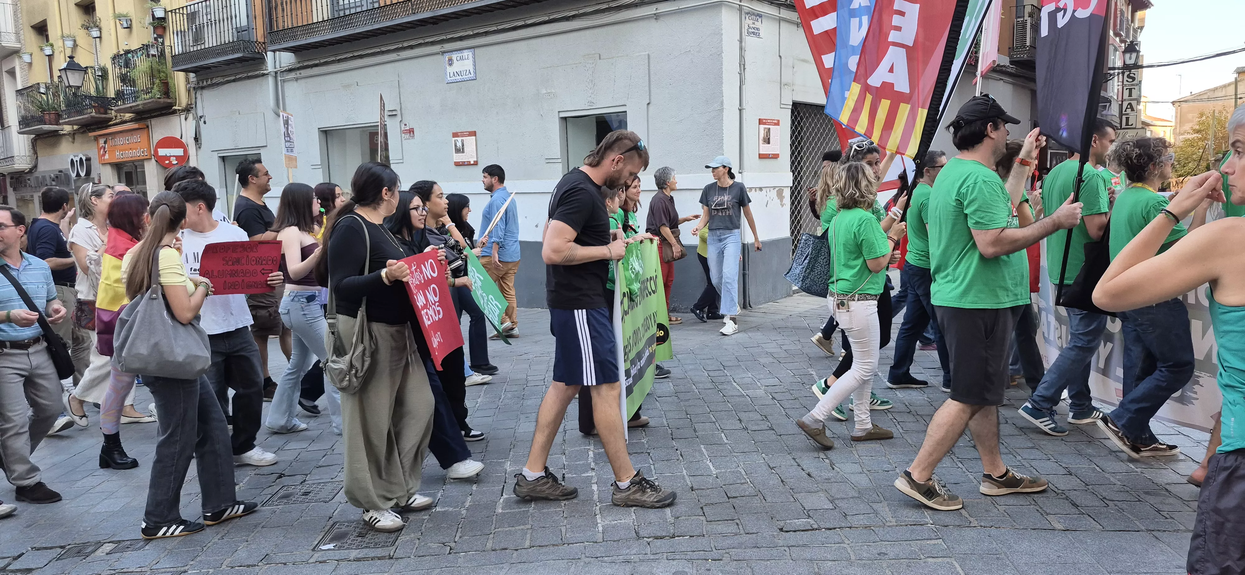 Manifestación de educación en Huesca. Foto Myriam Martínez