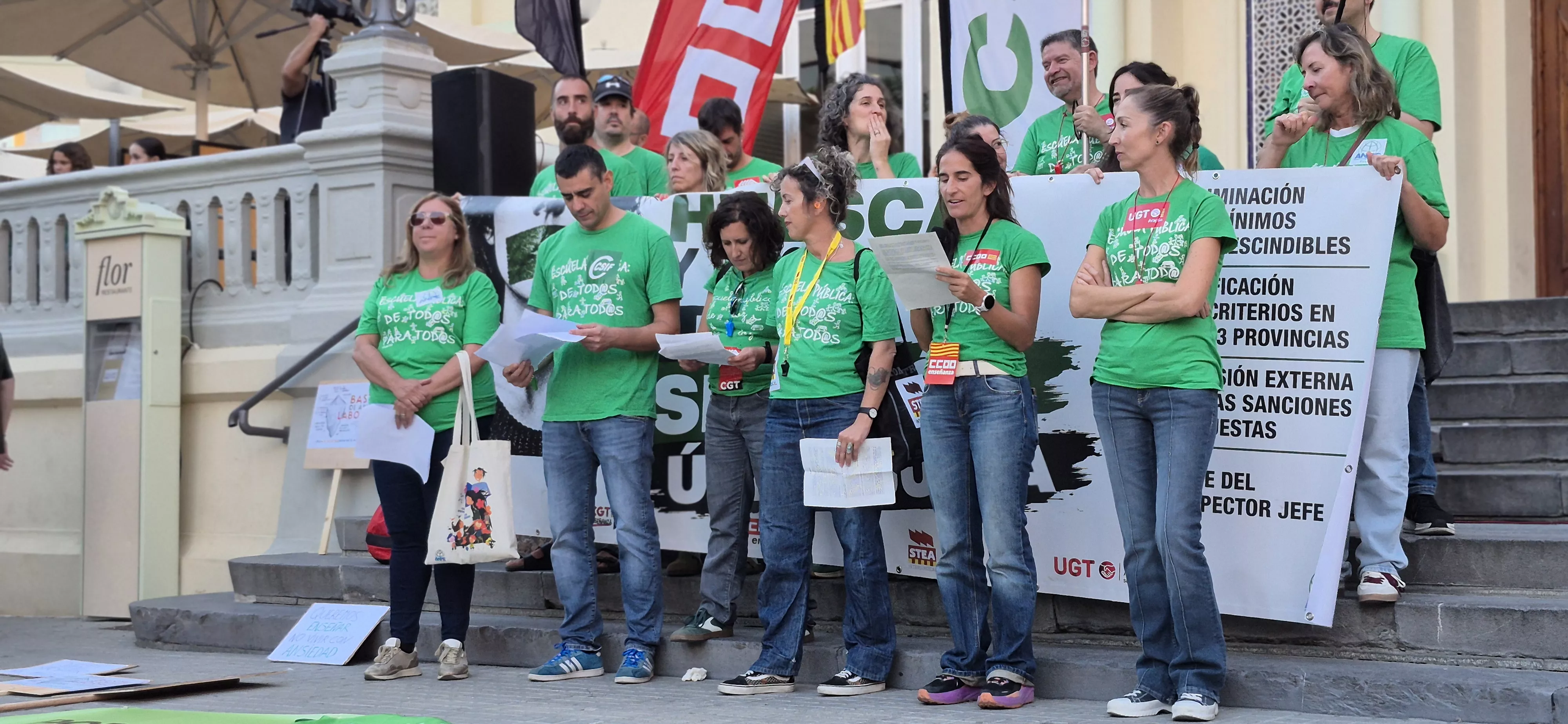 Manifestación de educación en Huesca. Foto Myriam Martínez