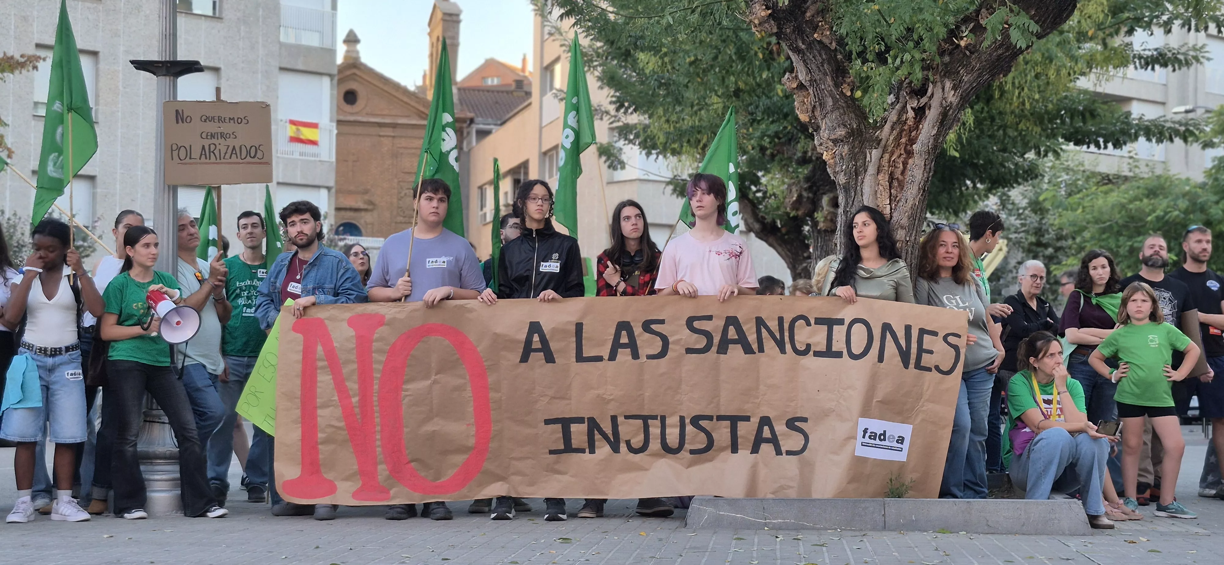 Manifestación de educación en Huesca. Foto Myriam Martínez