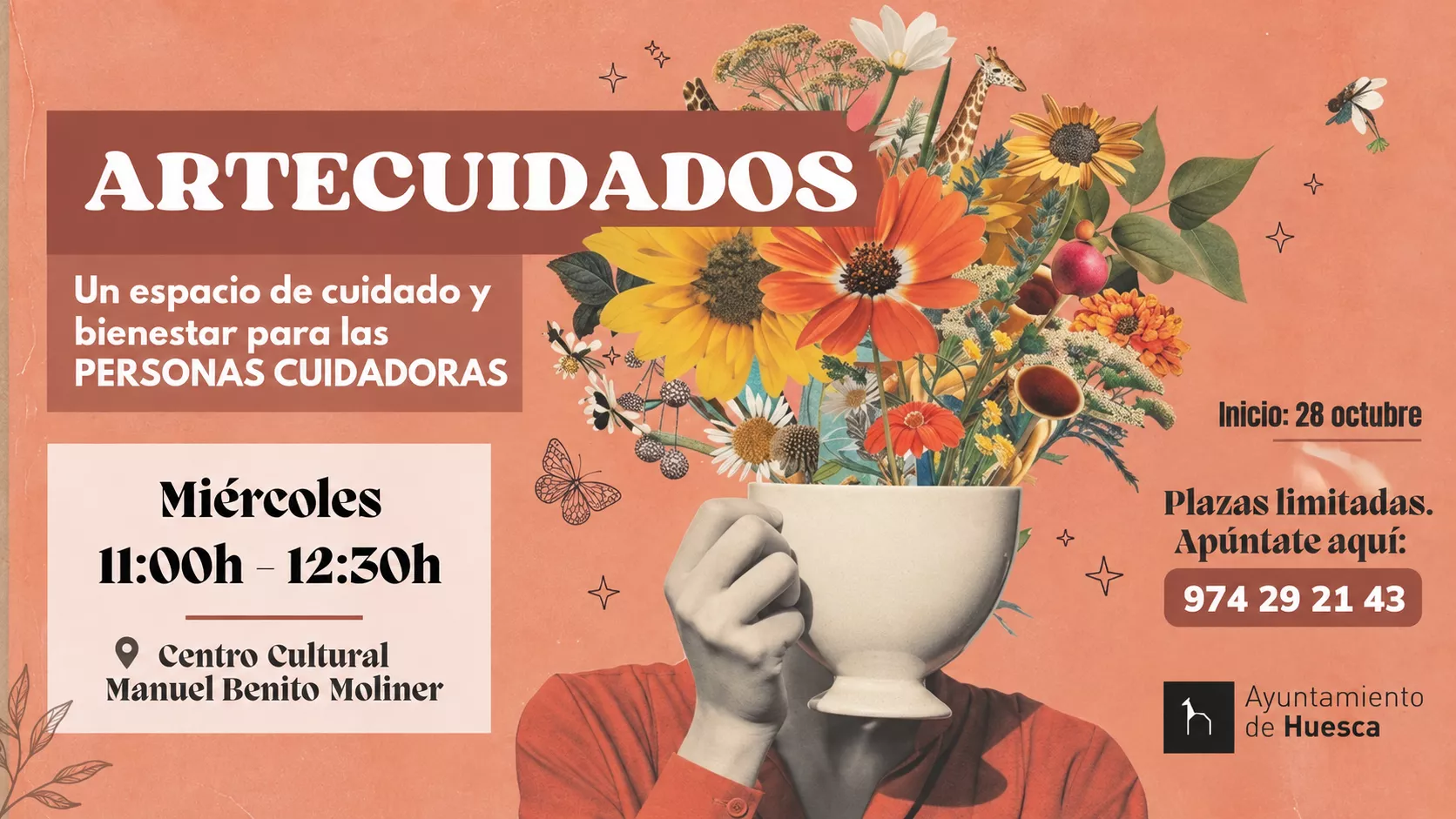El Ayuntamiento de Huesca abre las inscripciones para una nueva edición de ARTECuidados