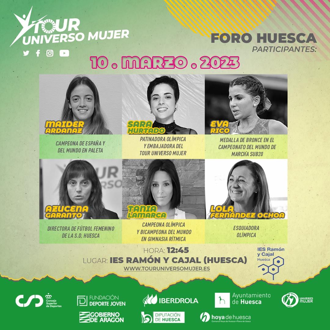 Participantes este viernes en el Foro del Tour Universo Mujer en Huesca.