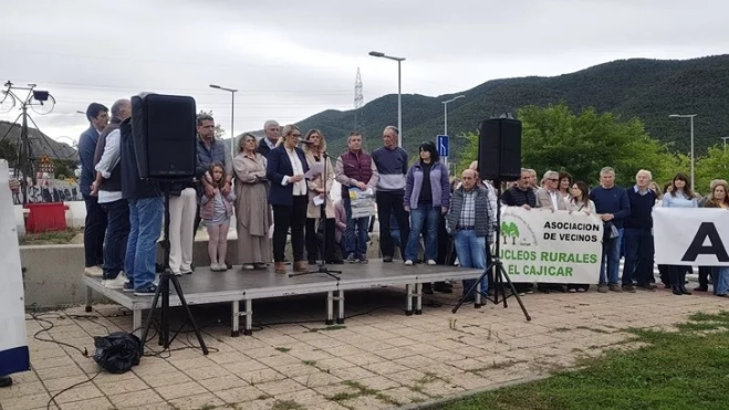 Lectura del manifiesto en Sabiñánigo Lectura del manifiesto en Sabiñánigo