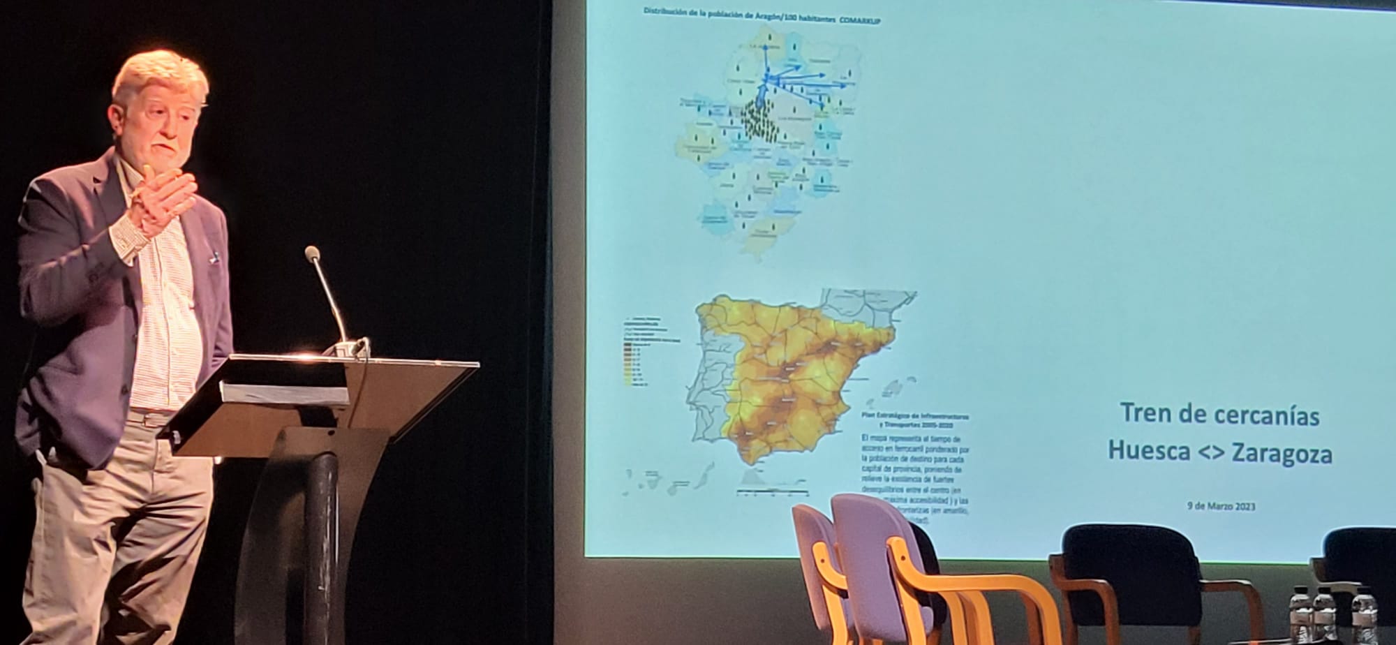 José Ramón López Pardo, vicepresidente de Huesca Suena, explica el plan estratégico para la ciudad