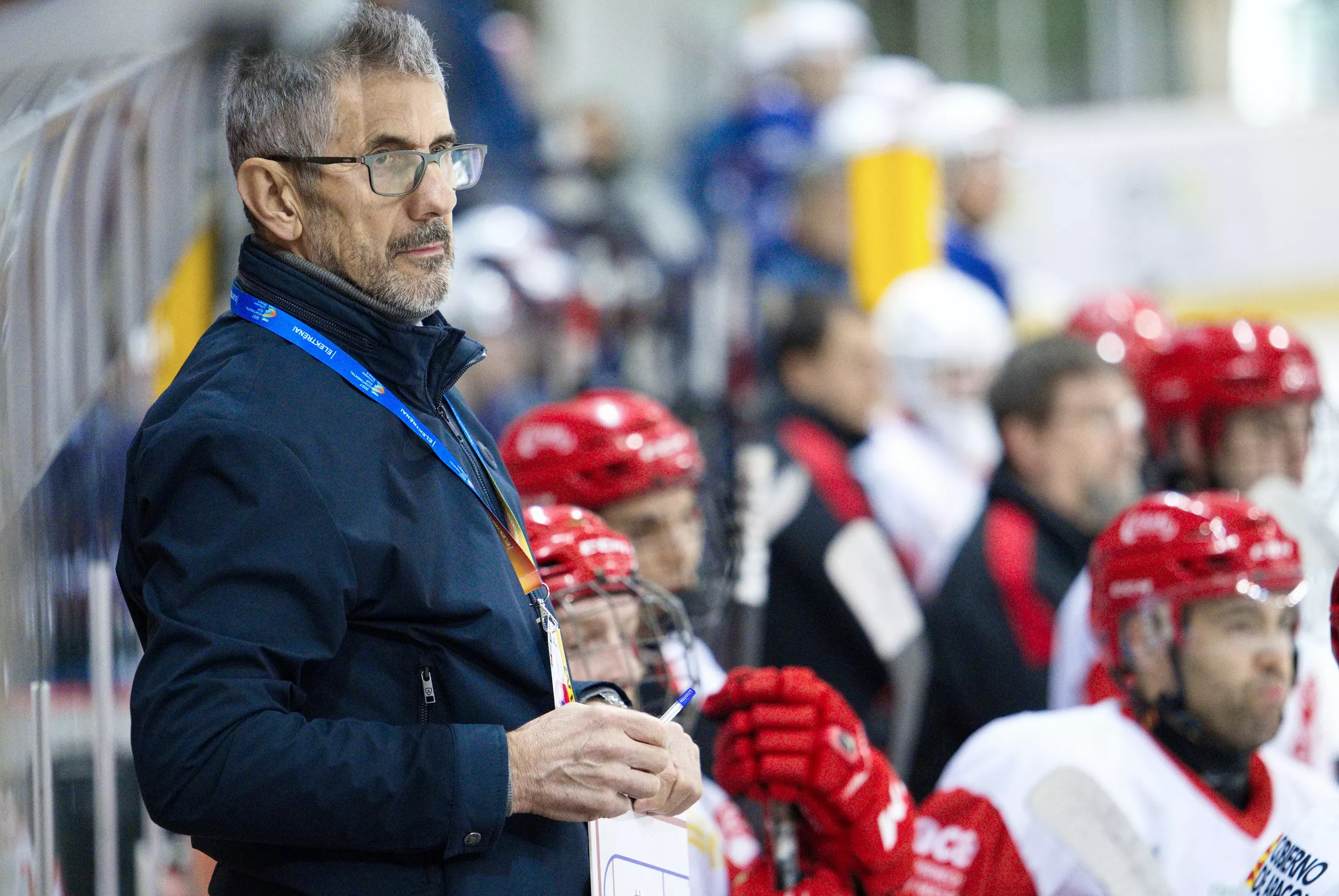 José Antonio Rivero, entrenador del CH Jaca. IIHF Continental Cup  Elektrėnai 23