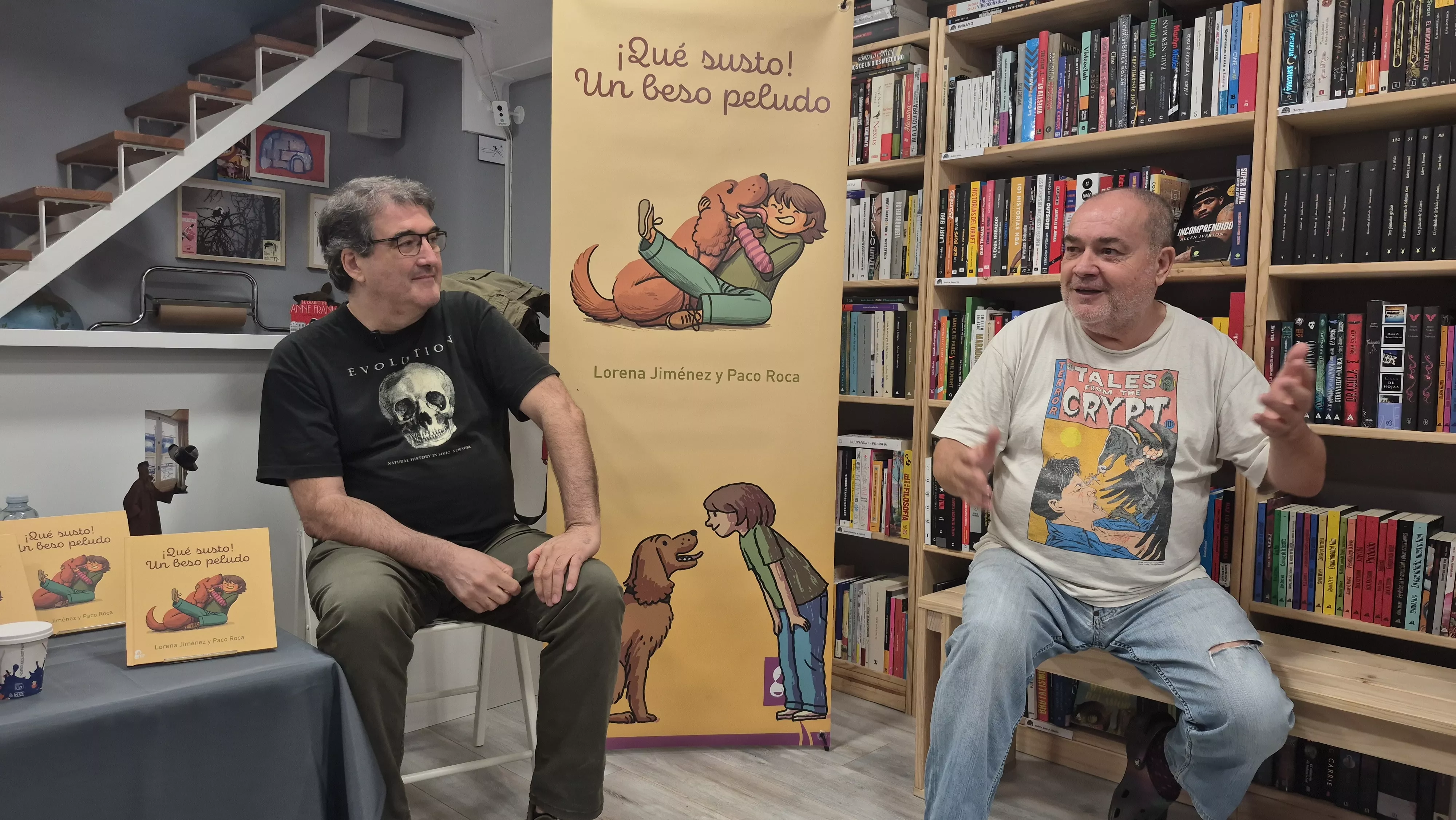 Presentación de "¡Qué susto! Un beso peludo" de Lorena Jiménez y Paco Roca. Foto Myriam Martínez