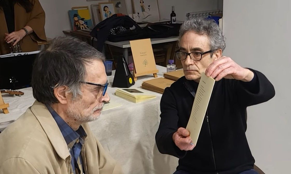 Nicolás Sánchez y eme eme, en plena demostración de memoria fotográfica