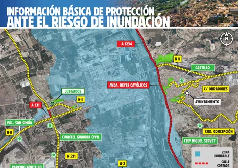 Fraga prepara a sus vecinos para actuar ante una posible crecida del río Cinca.