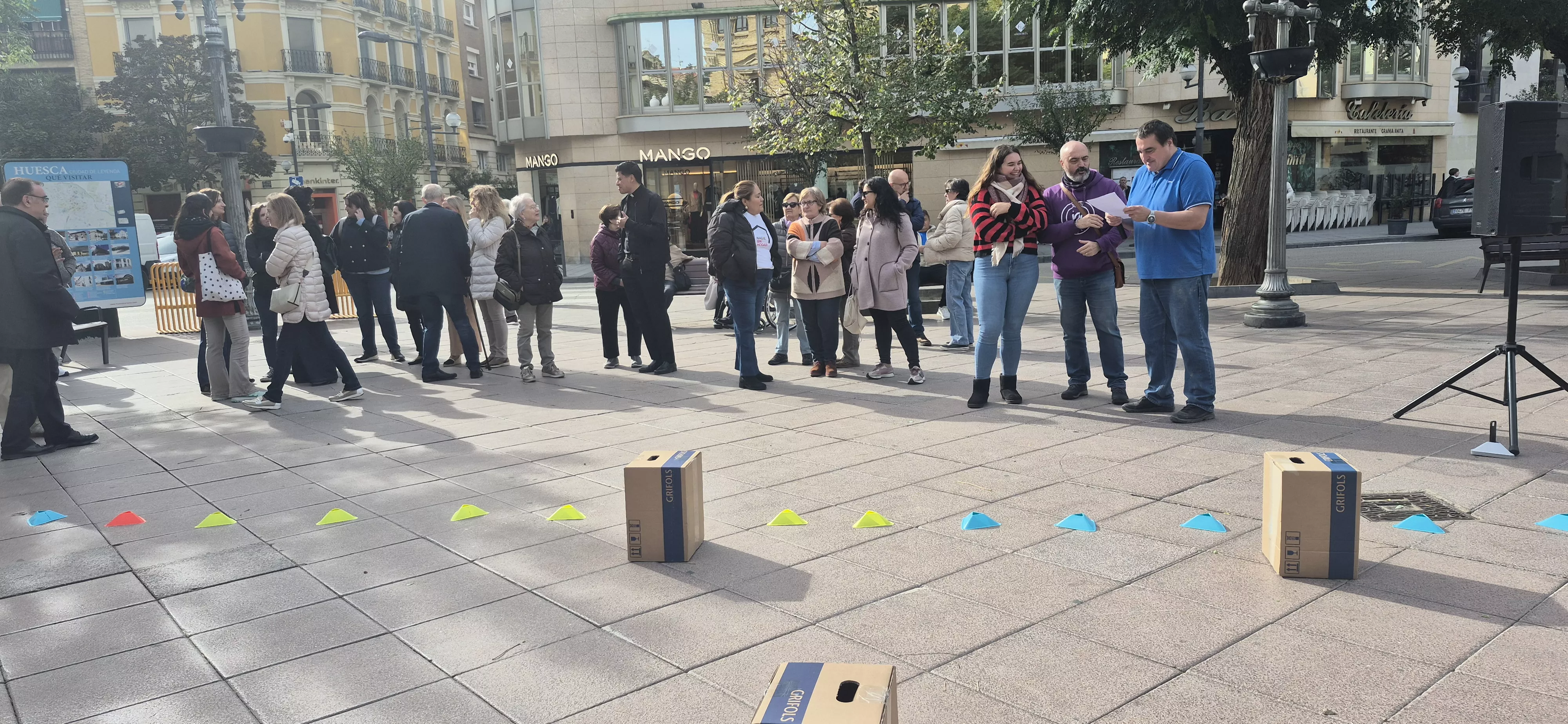 Acto de Cáritas Huesca con motivo del Día de las Personas sin Hogar. Foto Myriam Martínez