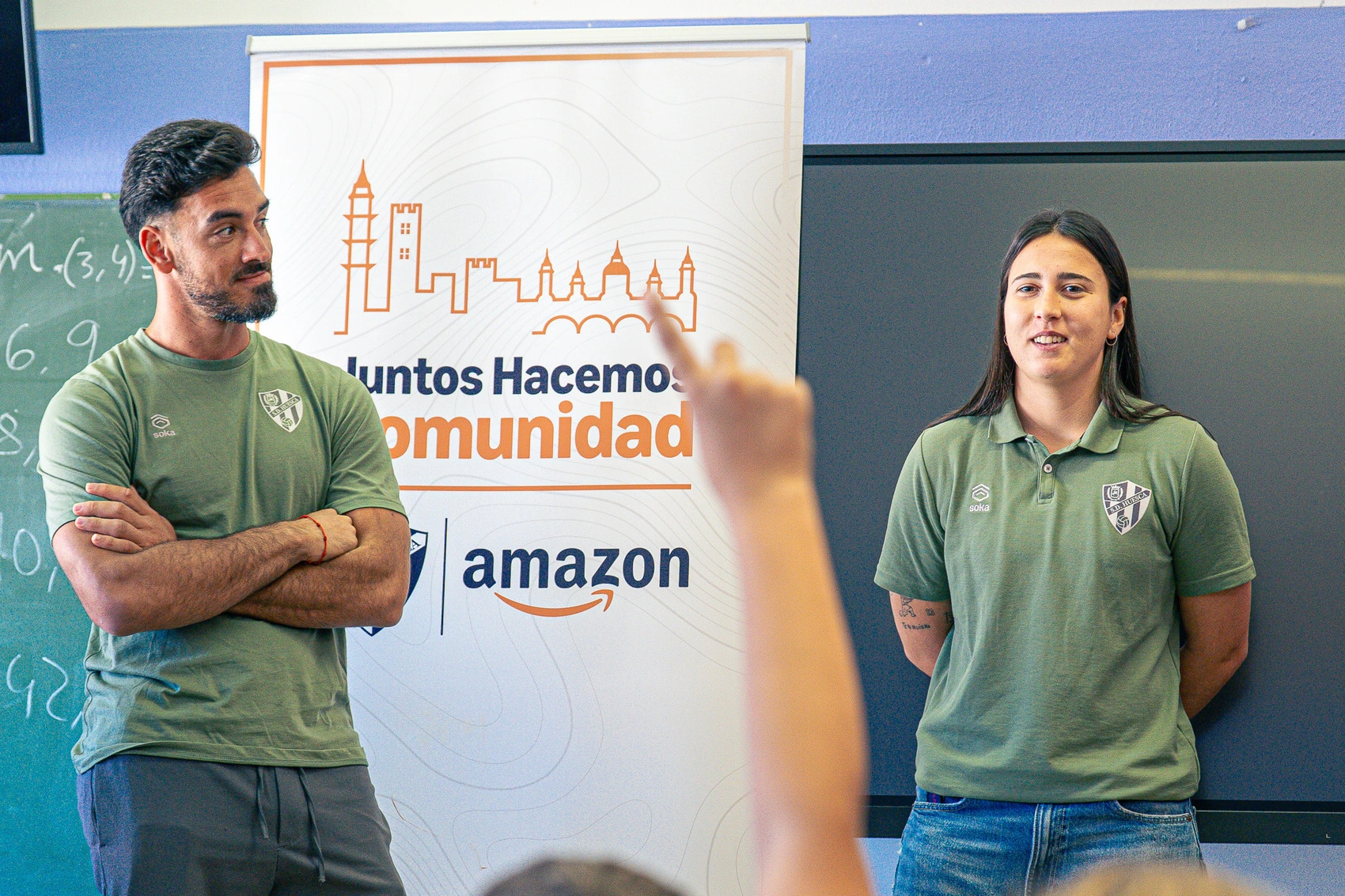 Gazzaniga y Carla Gallego en el Sancho Ramírez.