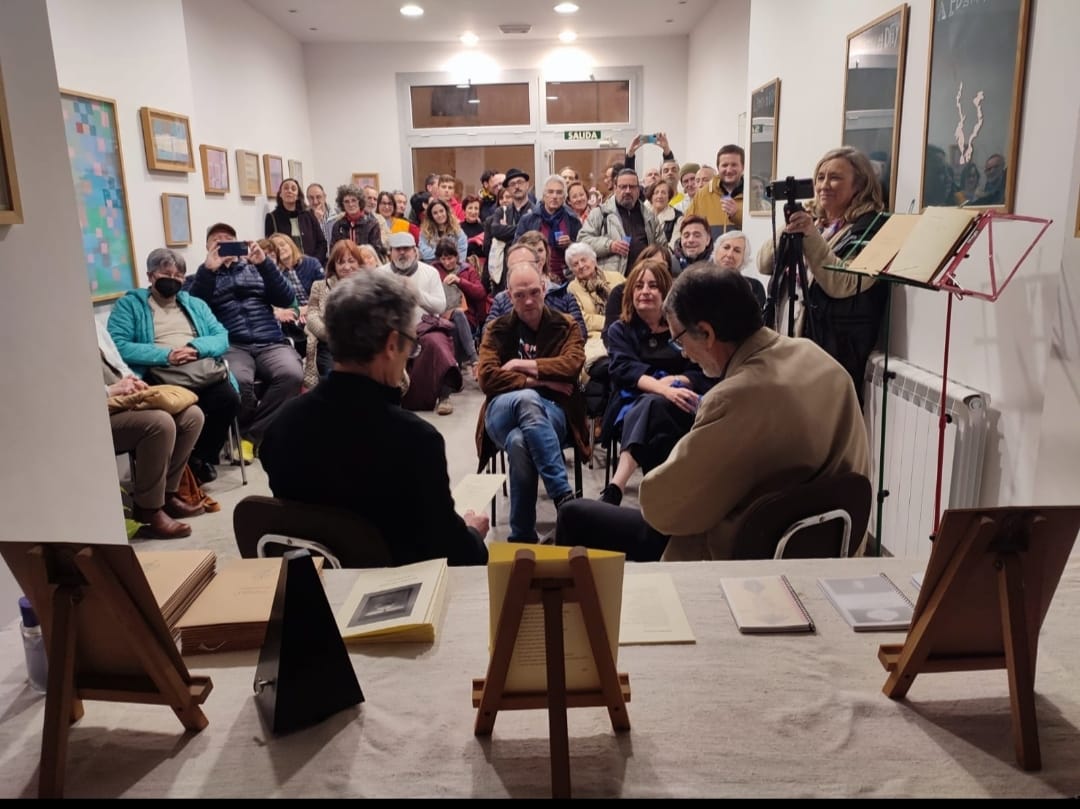 presentación literaria de Nicolás Sánchez, eme eme y David Liquen. Foto DGA