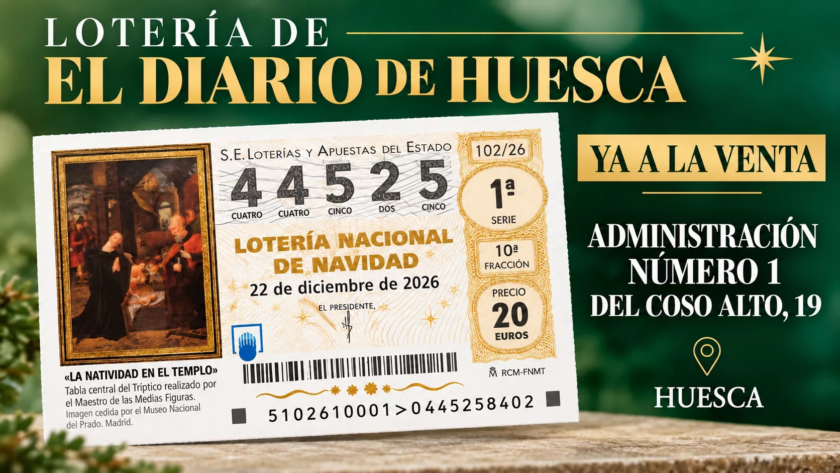 Lotería de Navidad de El Diario de Huesca.