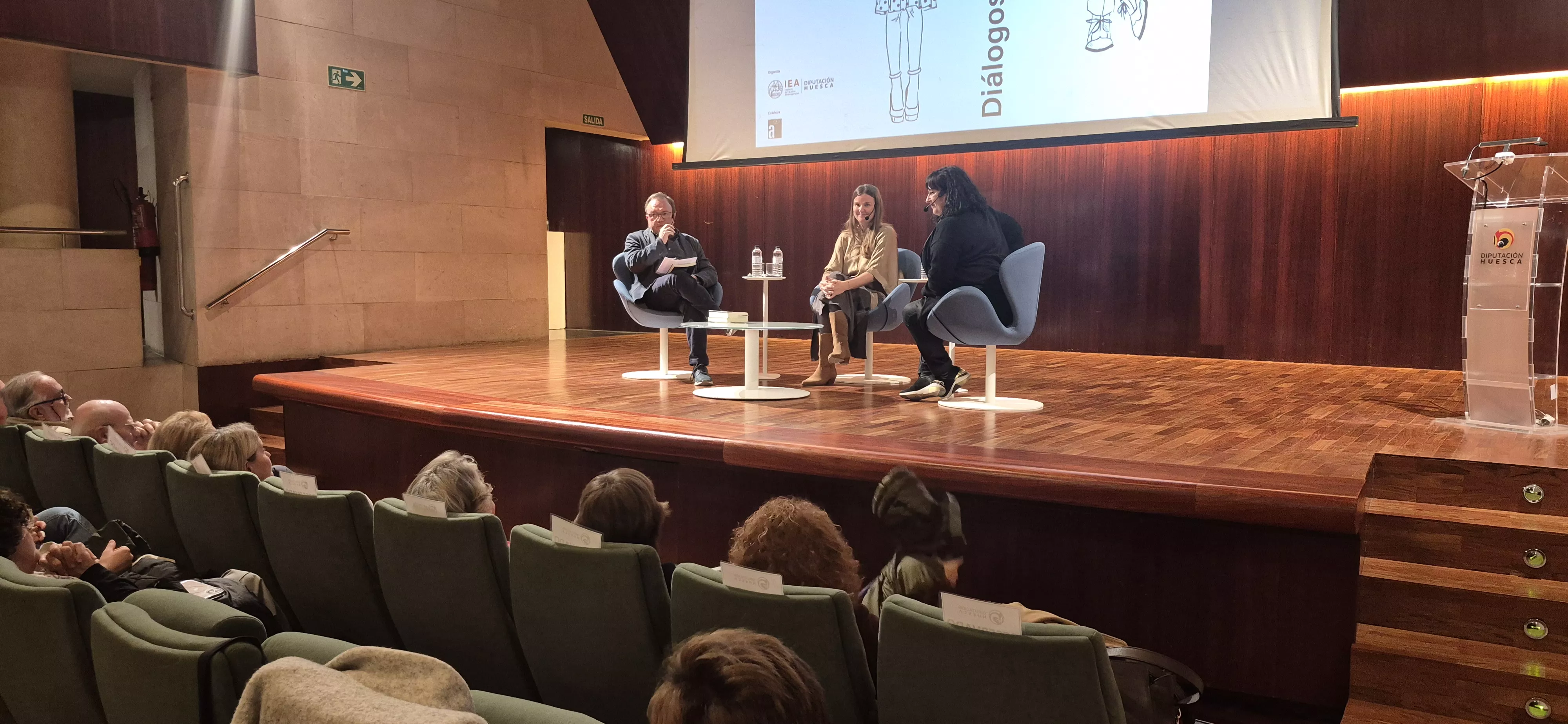 José Domingo Dueñas, Marta Borraz y  Eva Cosculluela. Foto Myriam Martínez