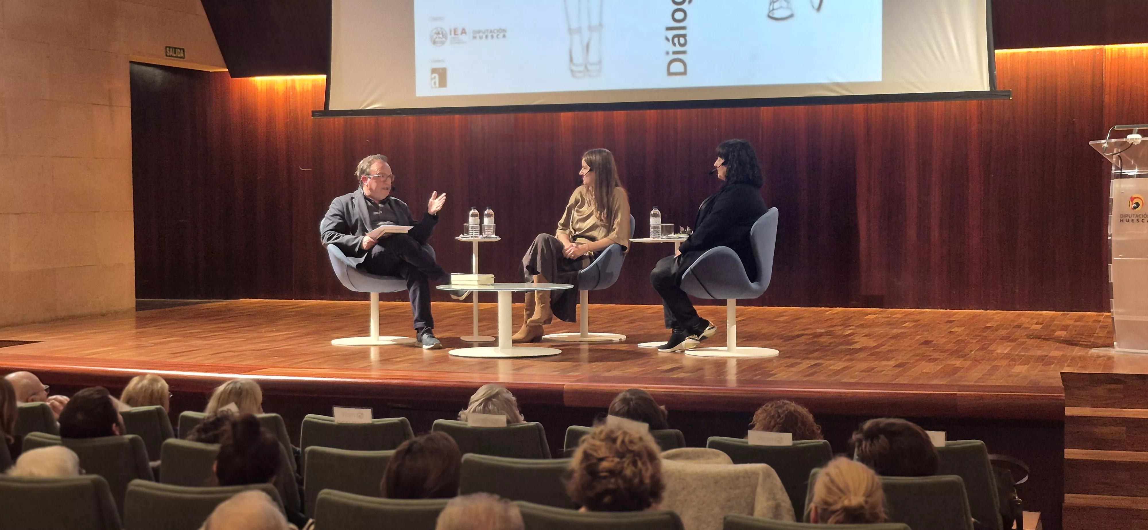 José Domingo Dueñas, Marta Borraz y  Eva Cosculluela. Foto Myriam Martínez