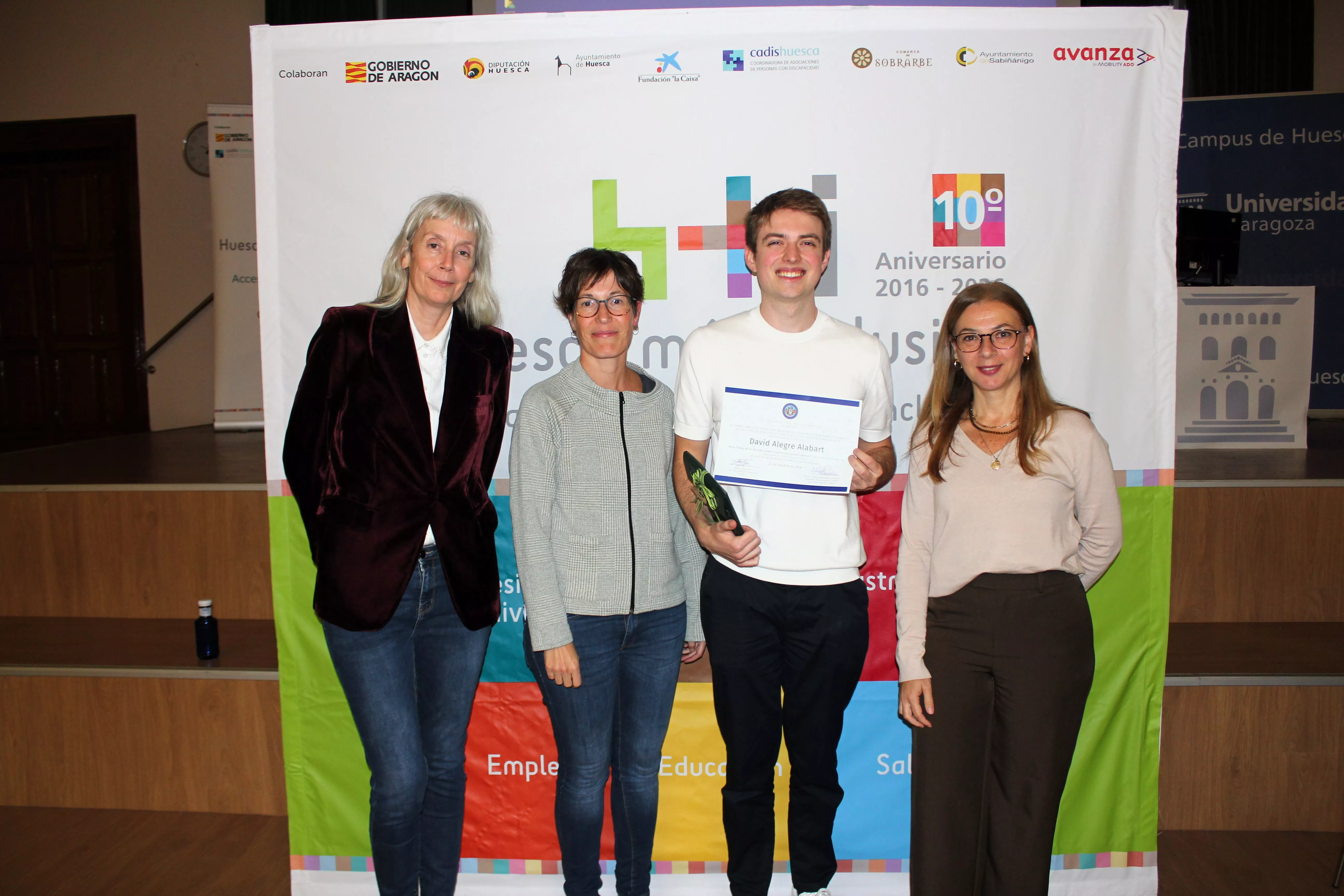 David Alegre, con su premio.