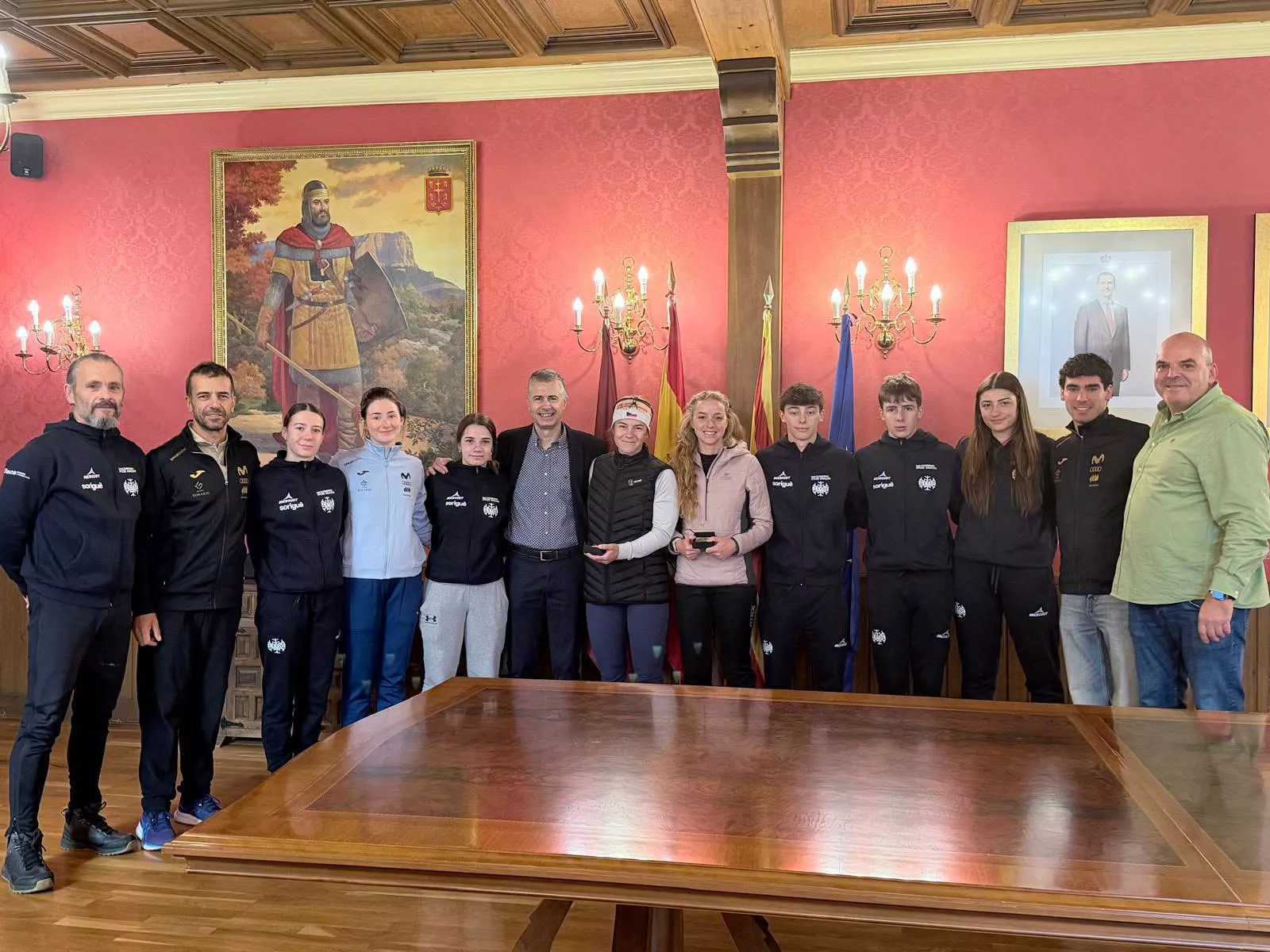 Imagen de la recepción ofrecida en el Ayuntamiento de Jaca.