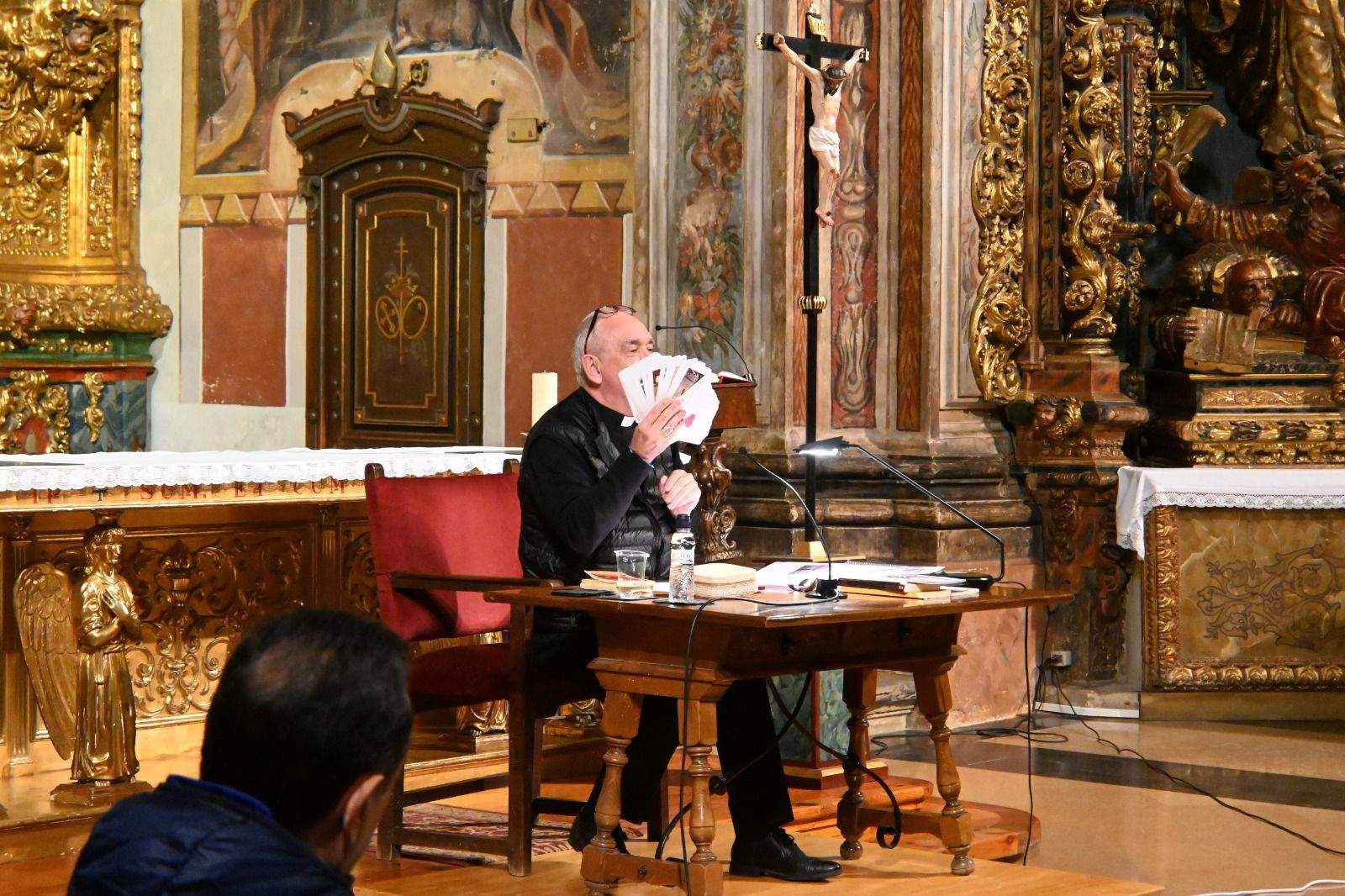 Última jornada de los ejercicios espirituales de Ángel Pérez en Huesca. Foto: Carlos Jalle
