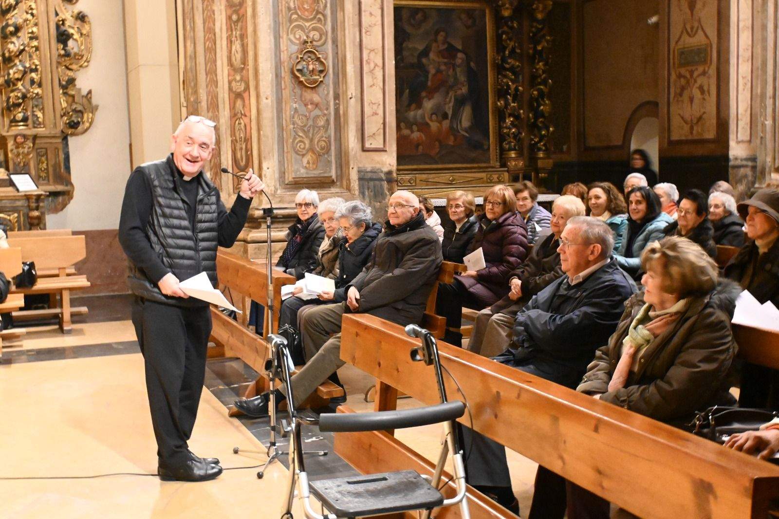 Última jornada de los ejercicios espirituales de Ángel Pérez en Huesca. Foto: Carlos Jalle