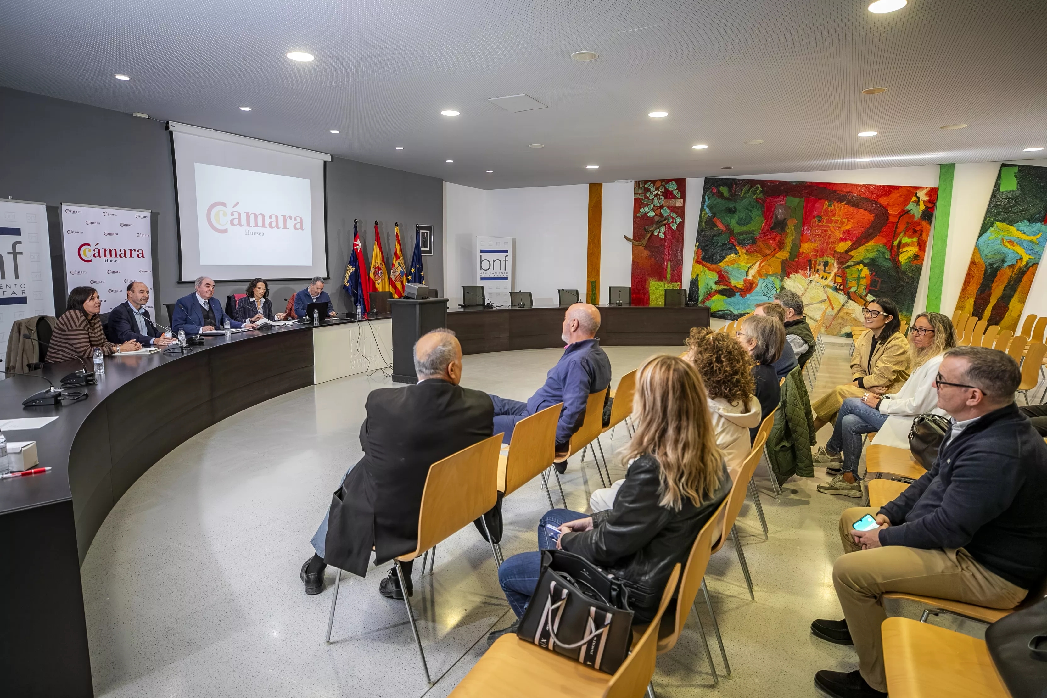 Jornada de la Cámara de Comercio de Huesca celebrada en Binéfar