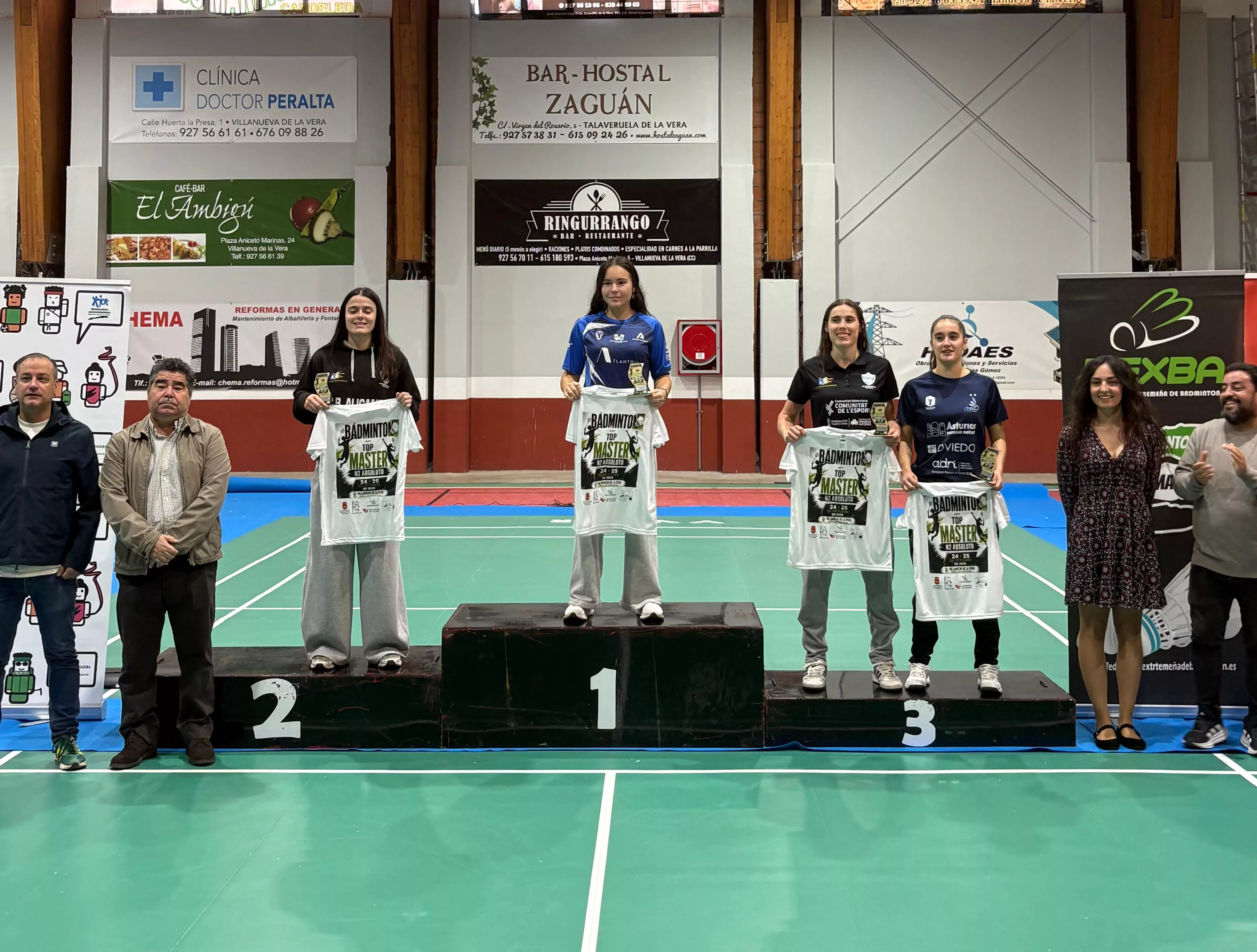 Podio individual femenino con Cristina Teruel en lo más alto.
