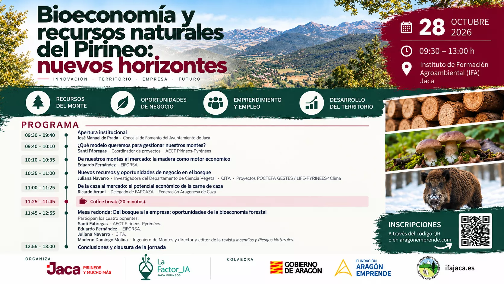 Jaca apuesta por los recursos forestales del Pirineo como motor de empleo.