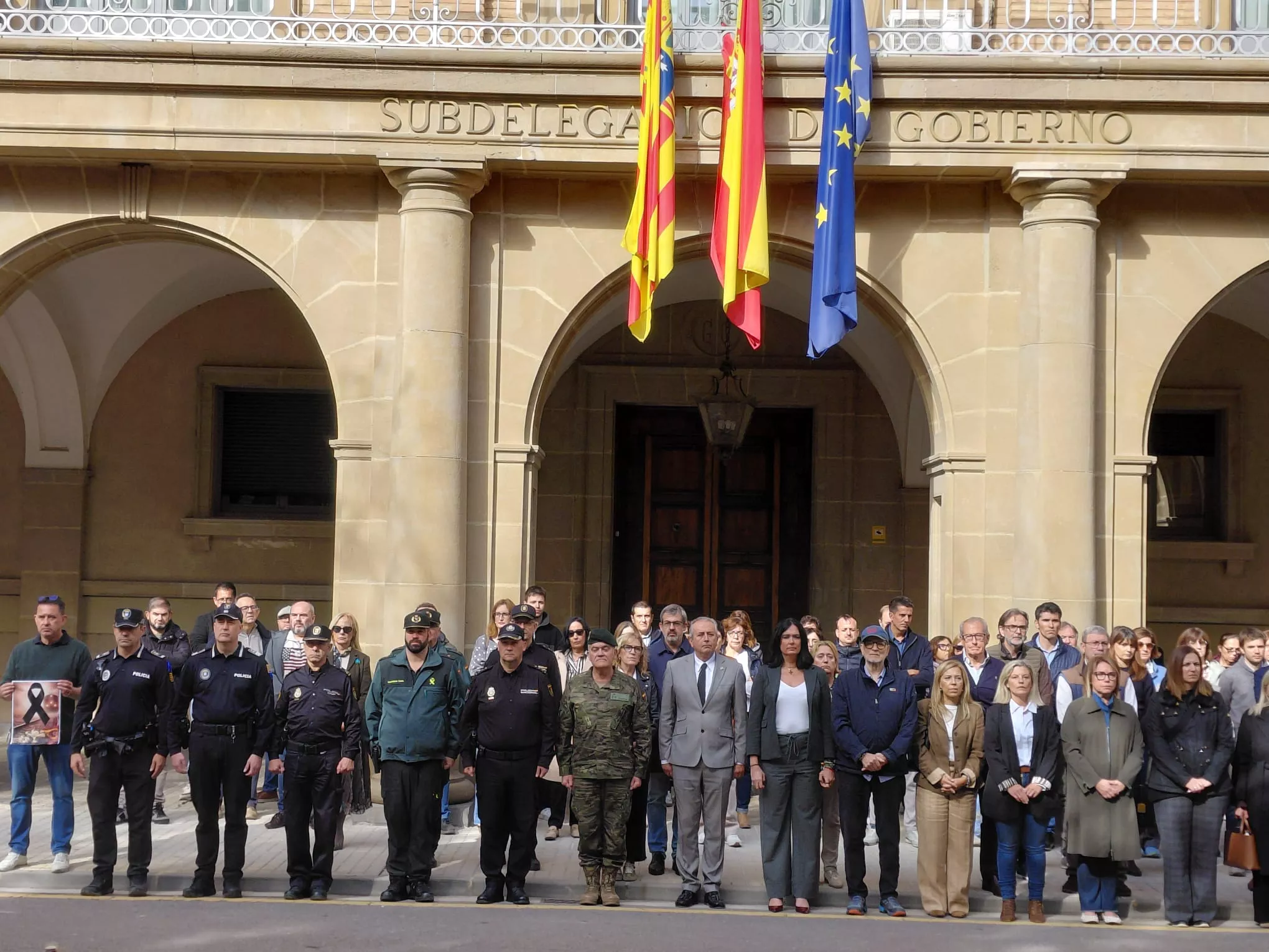 La Subdelegación del Gobierno en Huesca rinde homenaje a las víctimas de la tragedia ferroviaria de Urda.