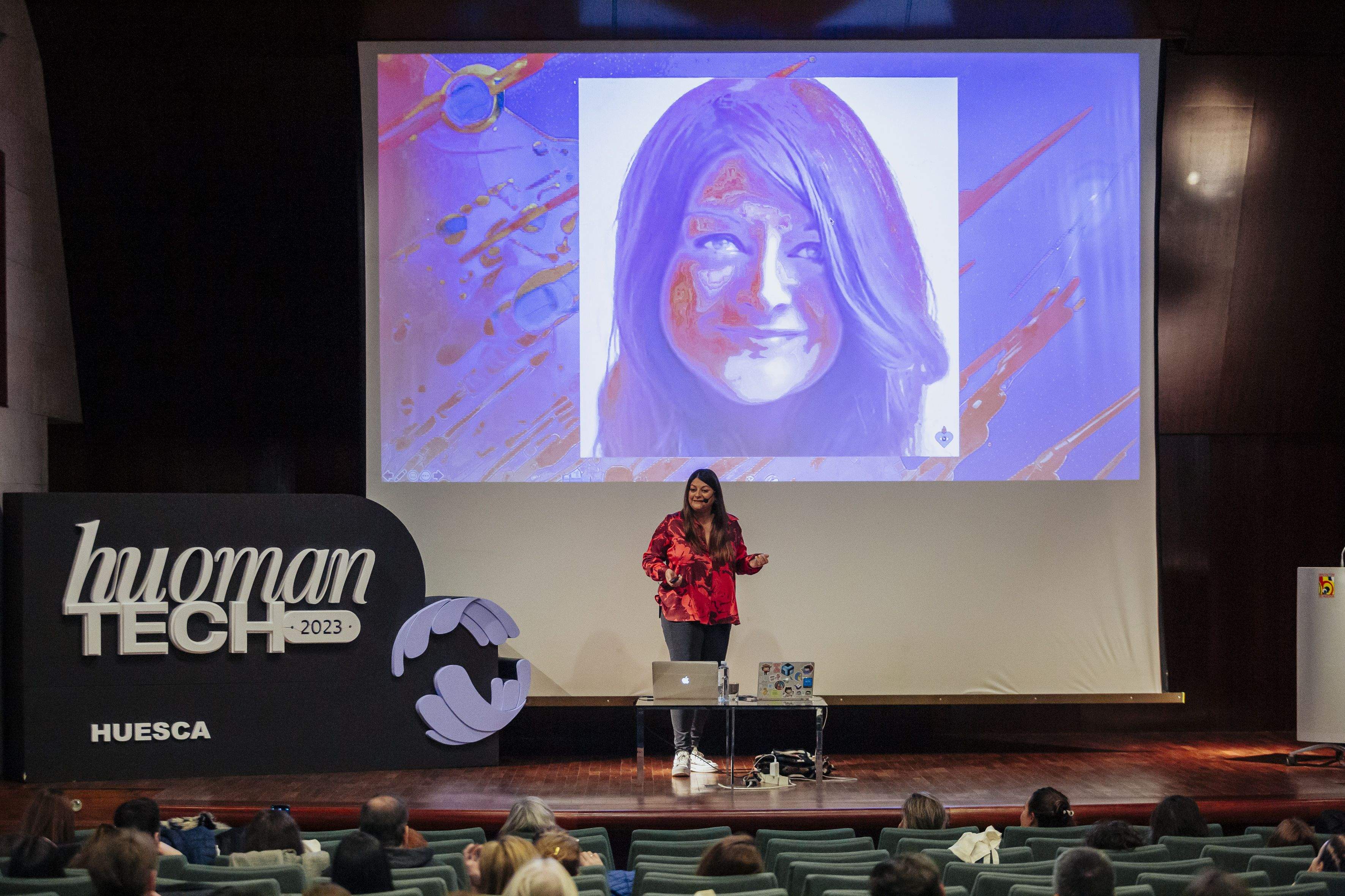Ruth Falquina, en su intervención del sábado.Foto La Colmena Creativa