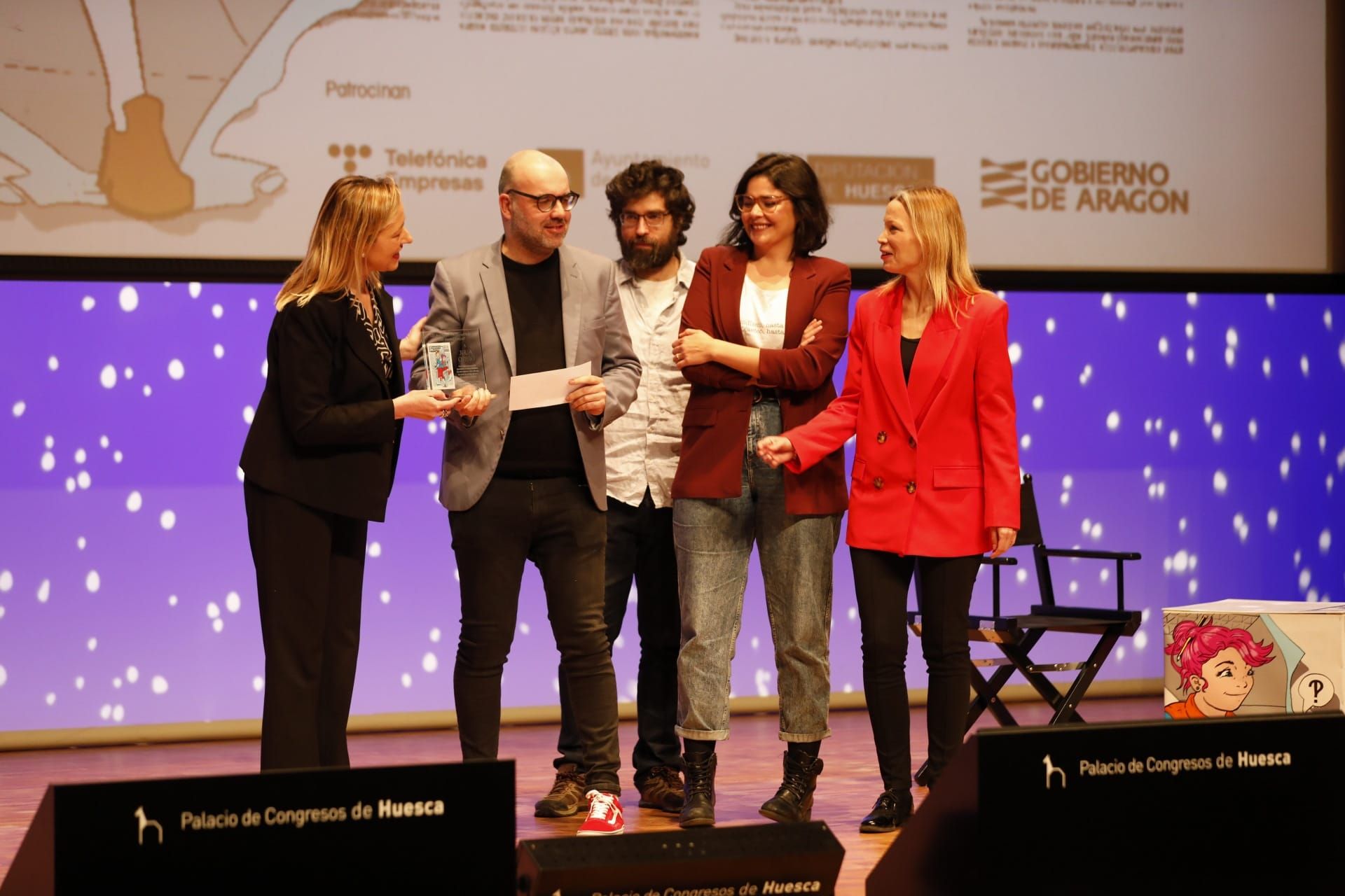 Foto entrega Premio José Manuel Porquet del Congreso de Periodismo de Huesca Foto entrega Premio José Manuel Porquet del Congreso de Periodismo de Huesca