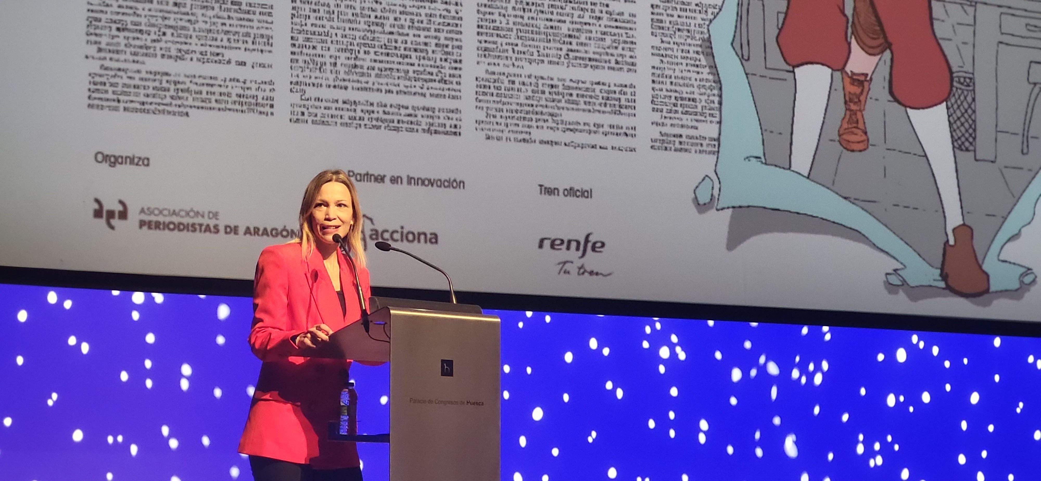 Sara Castillero, presidenta decana de la Asociación de Periodistas de Aragón.  Foto Myriam Martínez