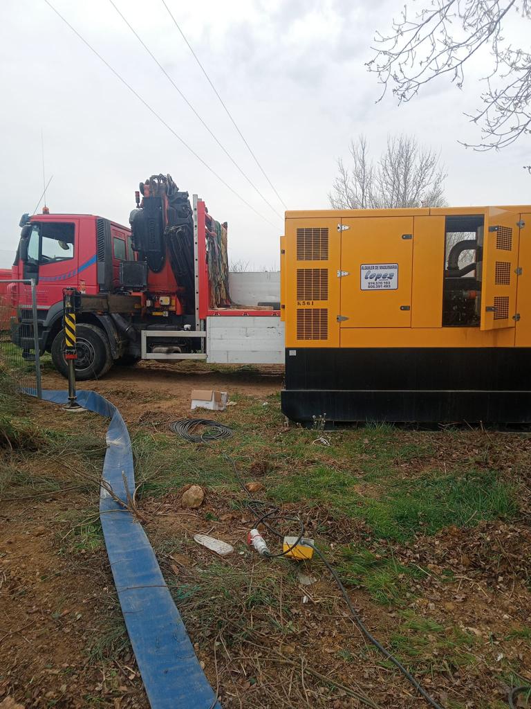 Desprendimiento en el azud de los Puentes del Rey de Sariñena