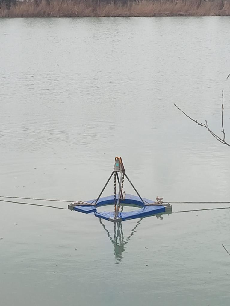 Desprendimiento en el azud de los Puentes del Rey de Sariñena