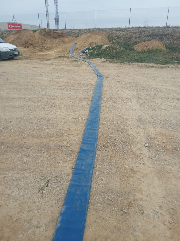 Desprendimiento en el azud de los Puentes del Rey de Sariñena