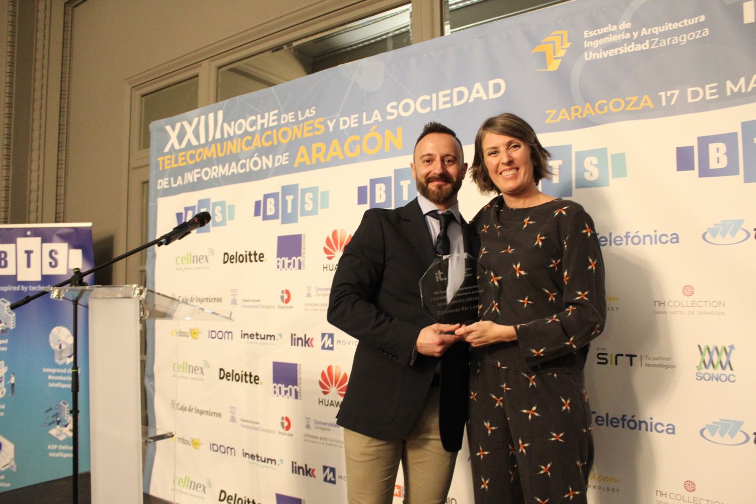 Lorenzo del Río con Cristina Lobera