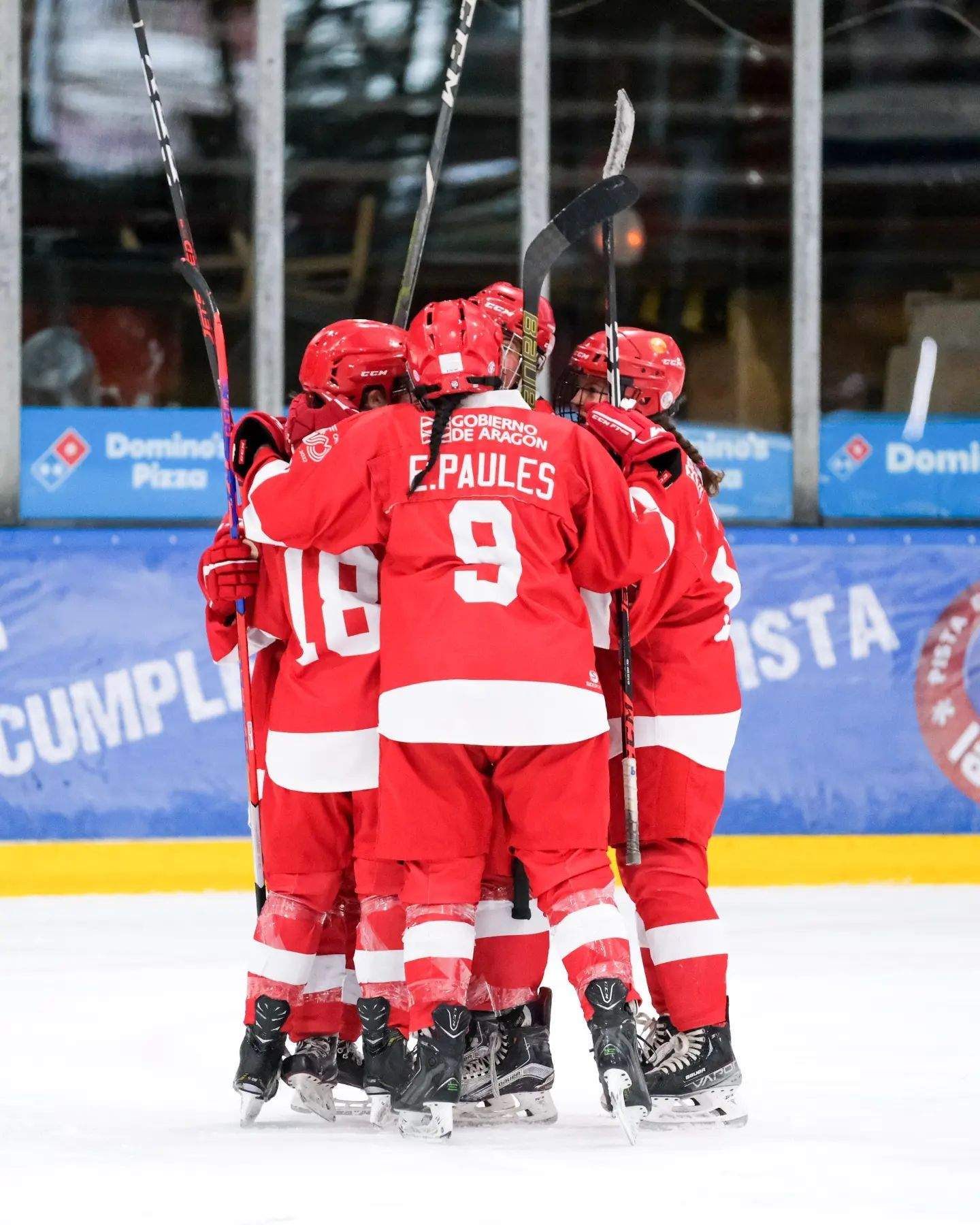 El Club Hielo Jaca Femenino sigue haciendo historia y ahora busca su primera Copa de la Reina. Foto: Real Federación Española de Deportes de Hielo.