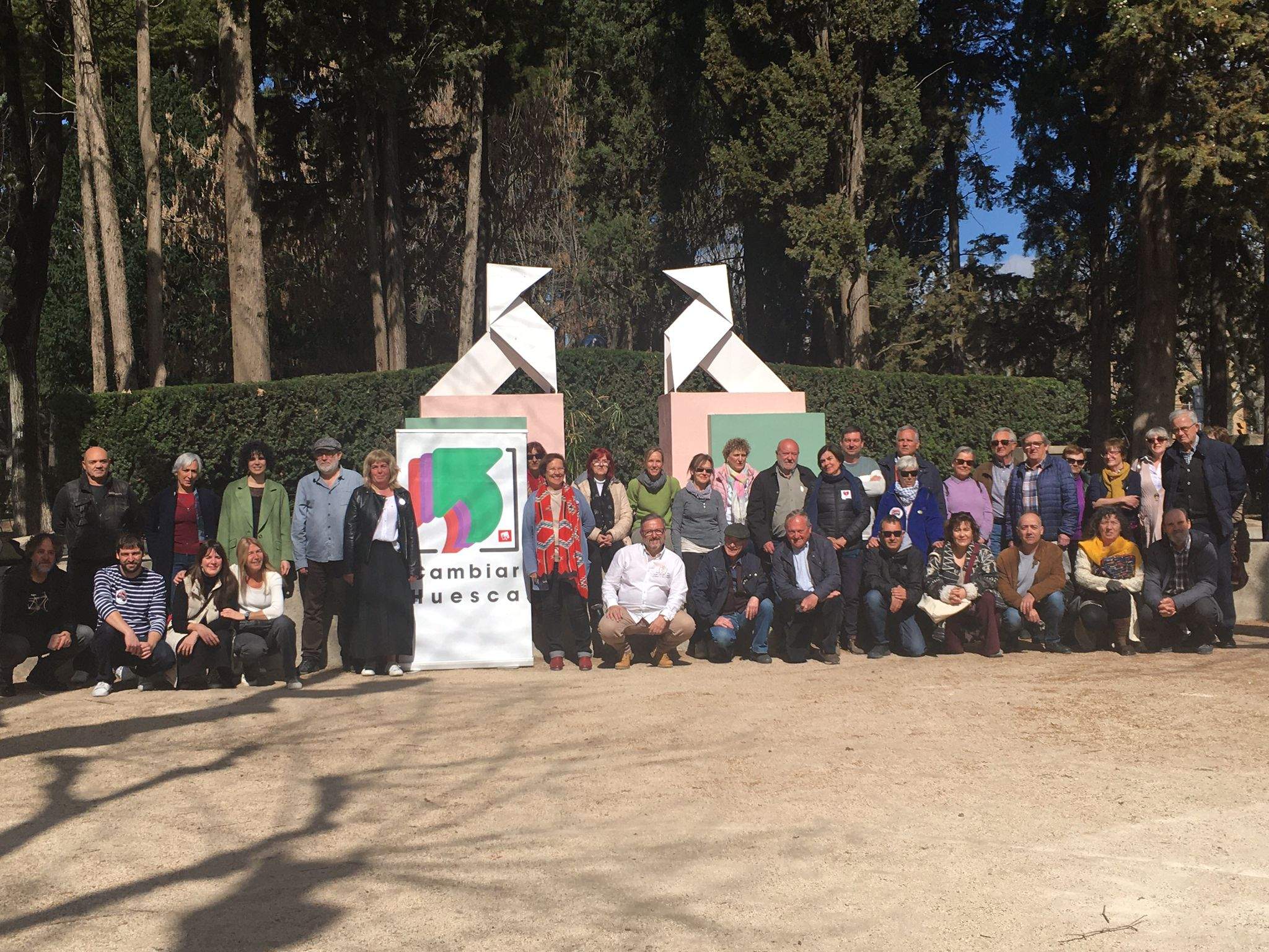Imagen tomada en la presentación de la candidatura de Cambiar Huesca