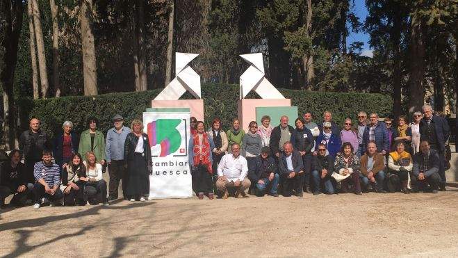 Imagen tomada en la presentación de la candidatura de Cambiar Huesca Imagen tomada en la presentación de la candidatura de Cambiar Huesca