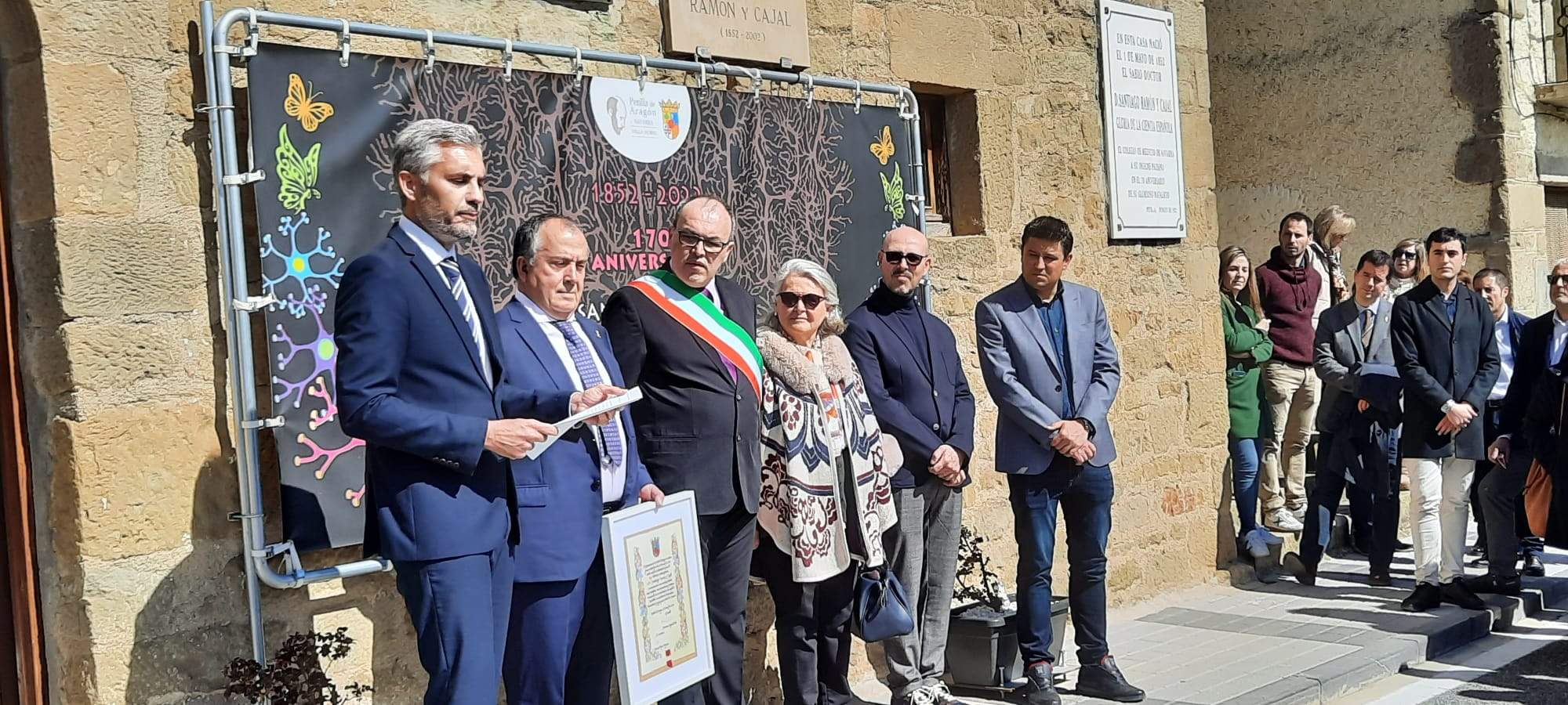 Ayerbe, en el nombramiento de Santiago Ramón y Cajal como Hijo Predilecto de Petilla de Aragón 