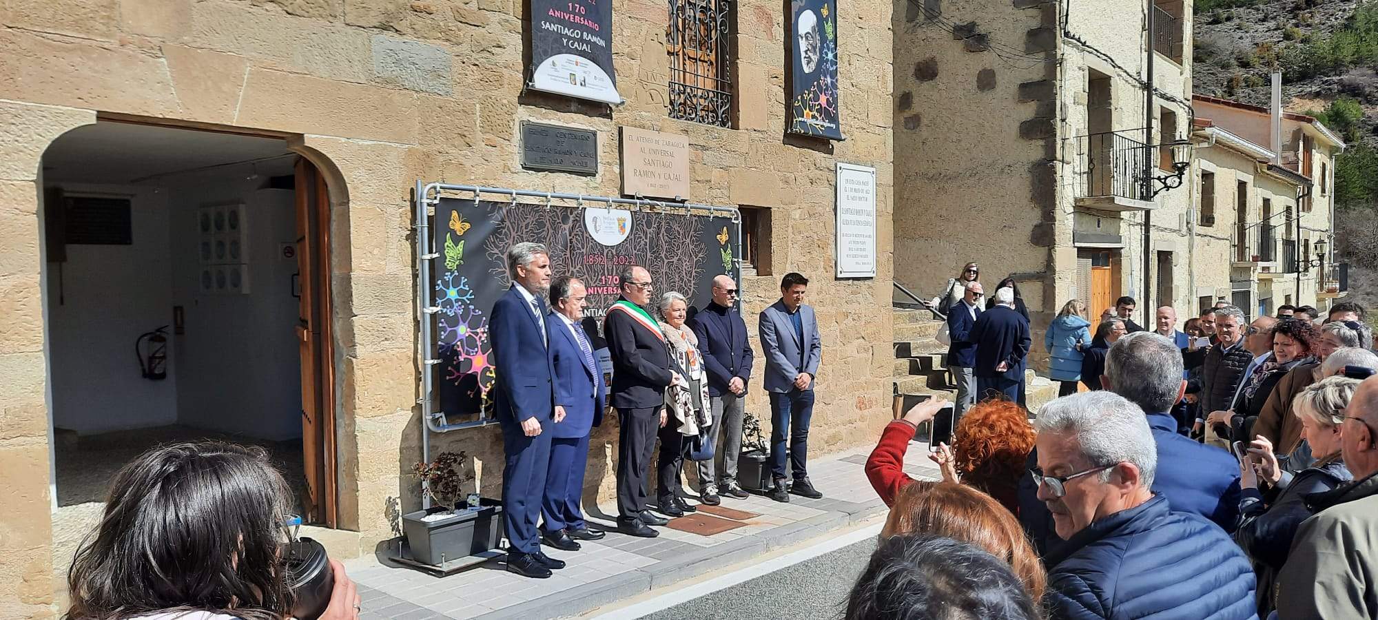 Ayerbe, en el nombramiento de Santiago Ramón y Cajal como Hijo Predilecto de Petilla de Aragón 