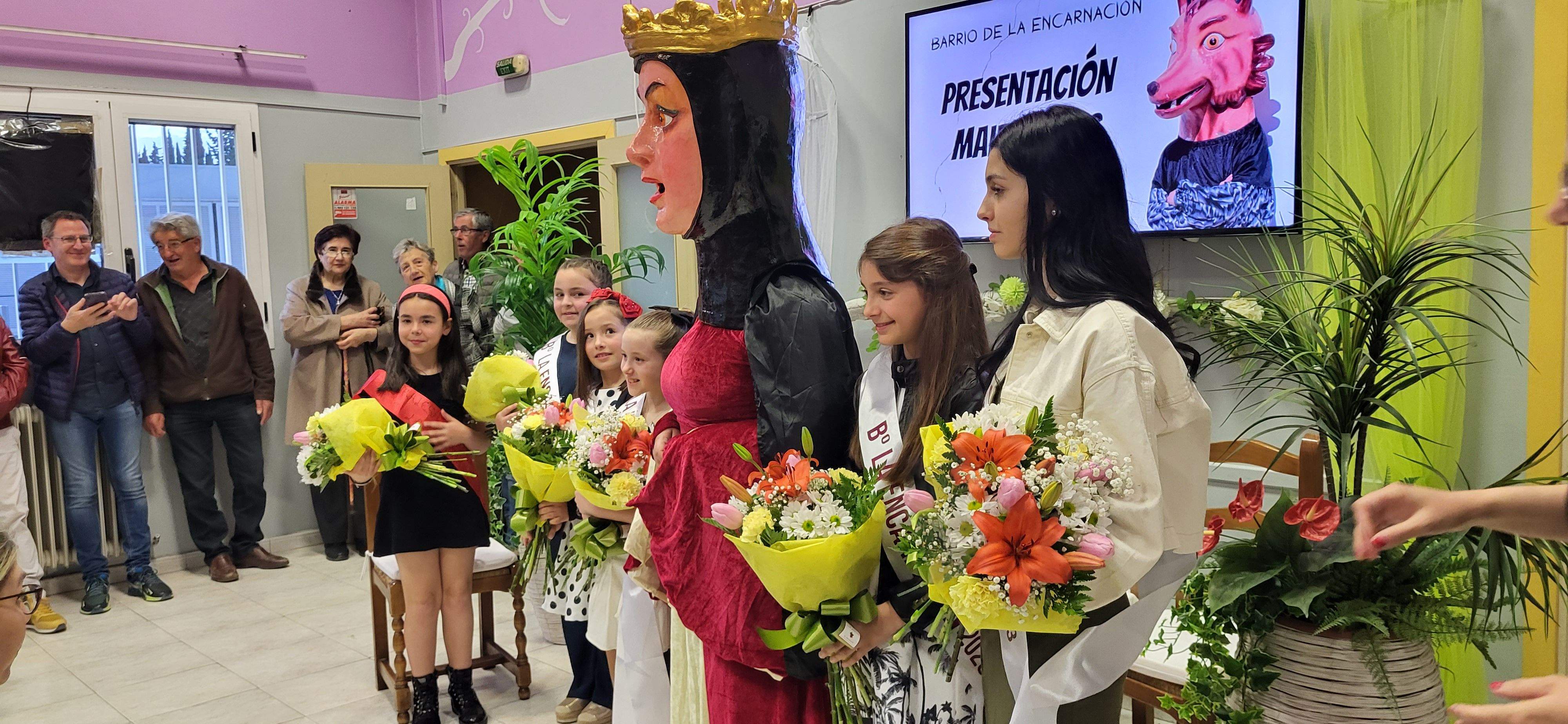  Presentación de las mairalesas del barrio de La Encarnación de Huesca. Foto: Mercedes Manterola