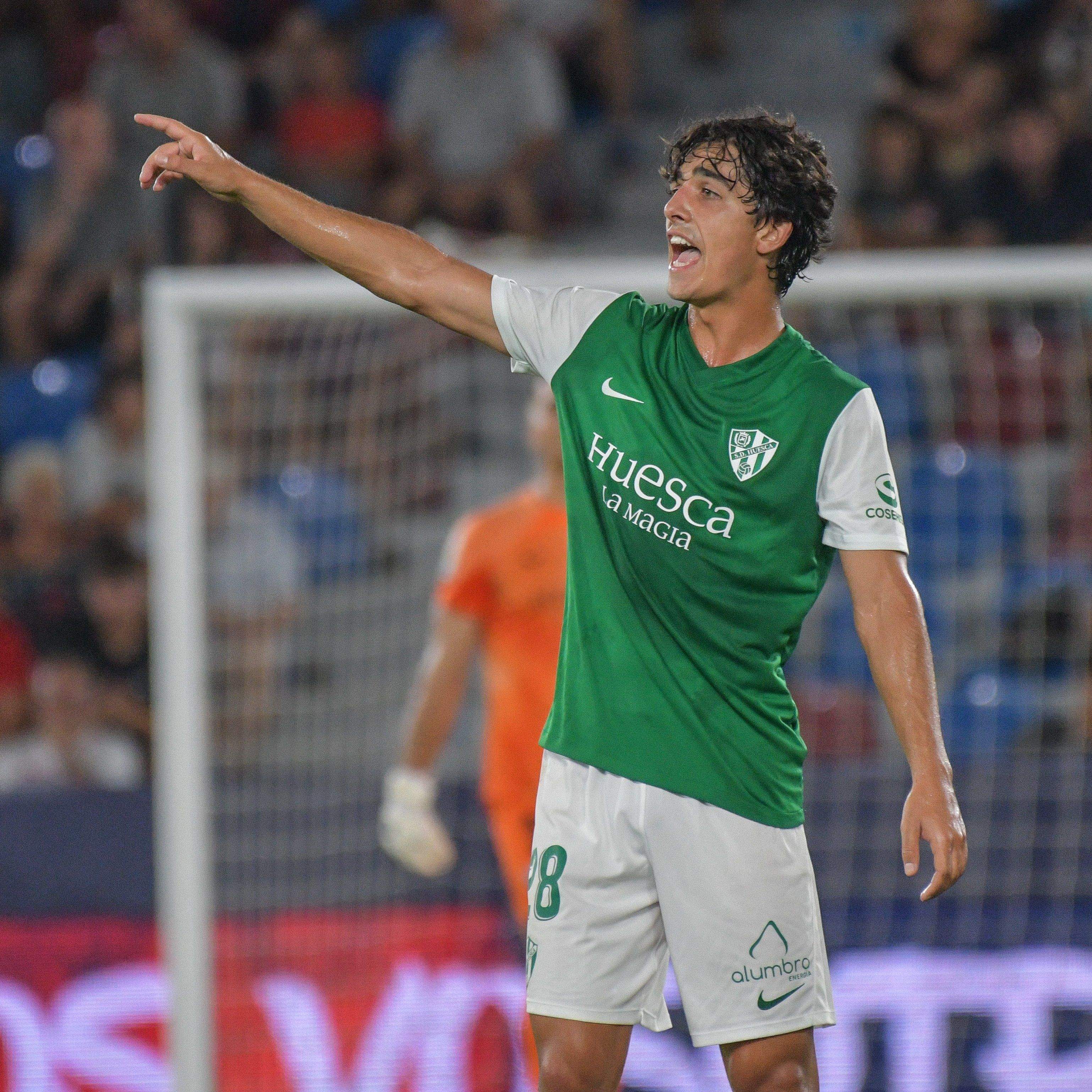 Hugo Anglada en su debut. Foto: SD Huesca