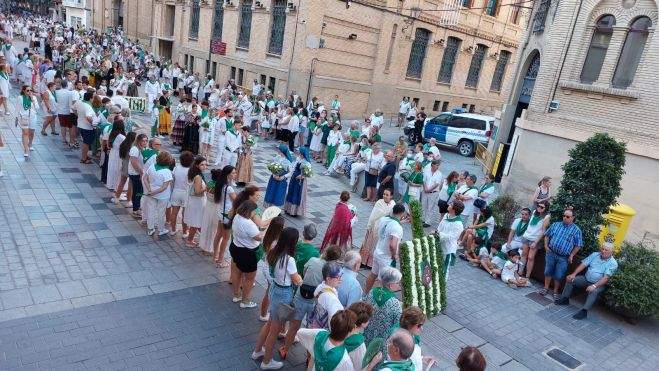 Ofrenda de Flores y Frutos de ayer en el último día de las Fiestas de San Lorenzo