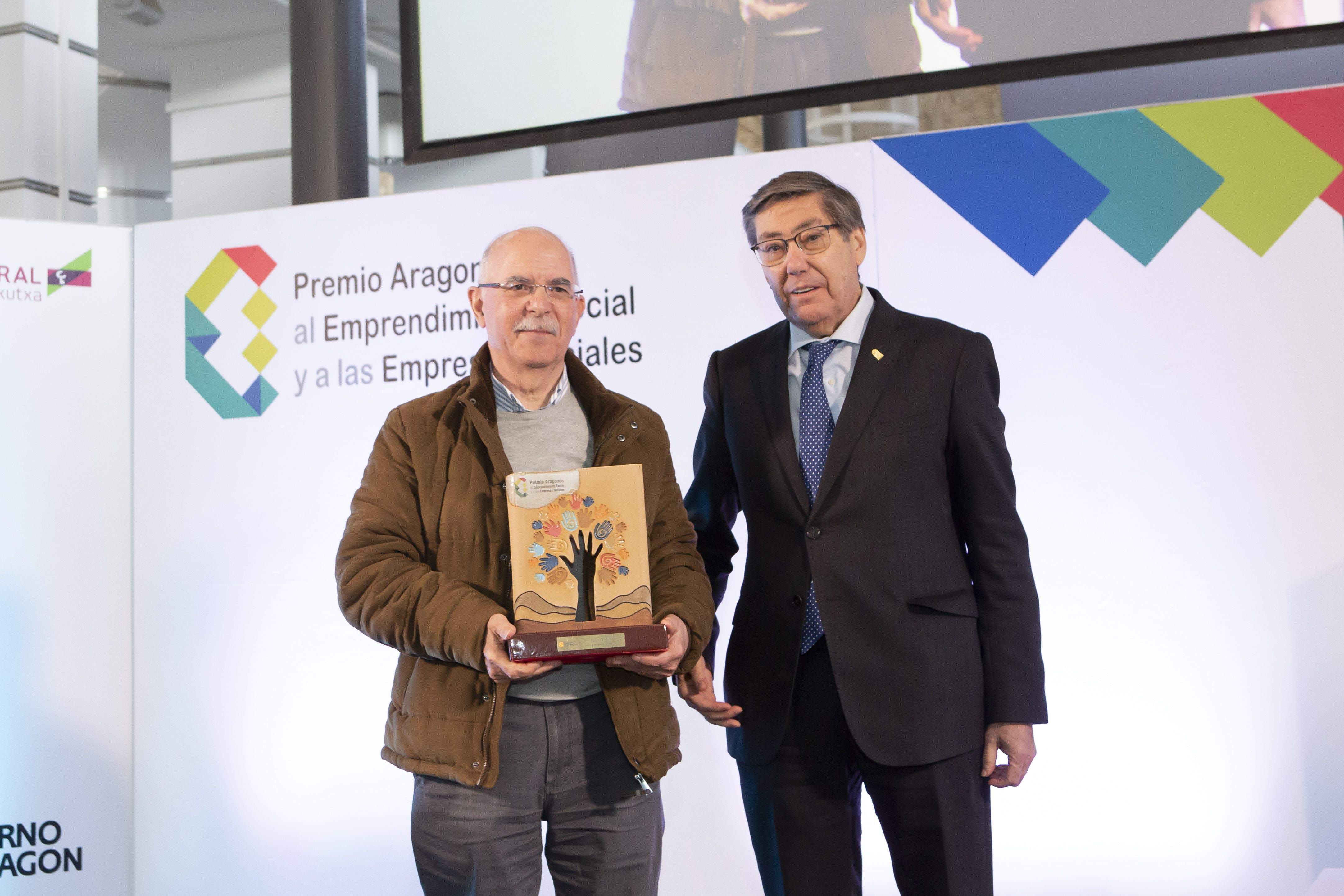 Alberto Larraz y Arturo Aliaga. Arcadia, Premio Aragonés de Empresa Social