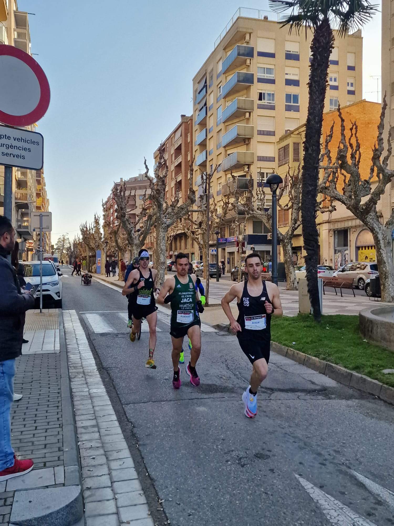 Alberto Puyuelo, durante el Medio Maratón de Balaguer que ganó el pasado mes de febrero.